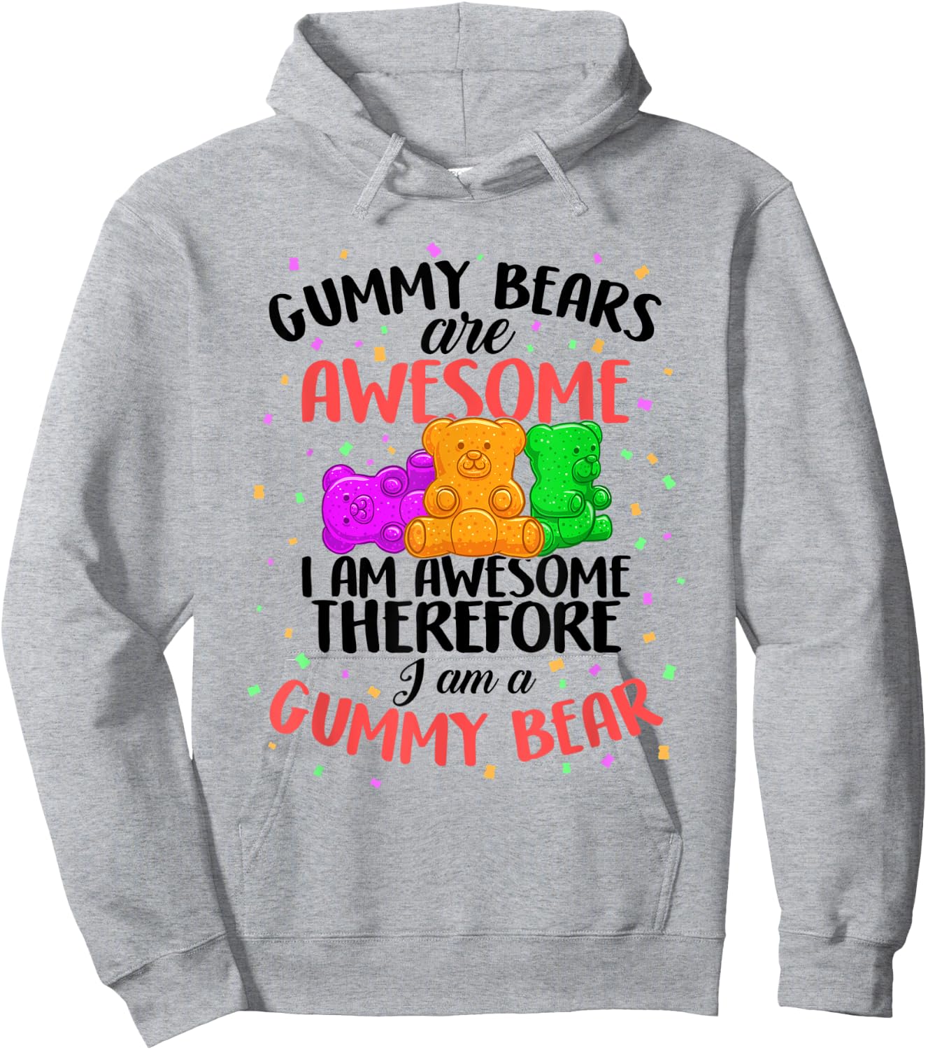 Gummy Bear Dancing Animal Candy for Adult Youth Kids Gift Small Hoodie - Hoodie | Ash