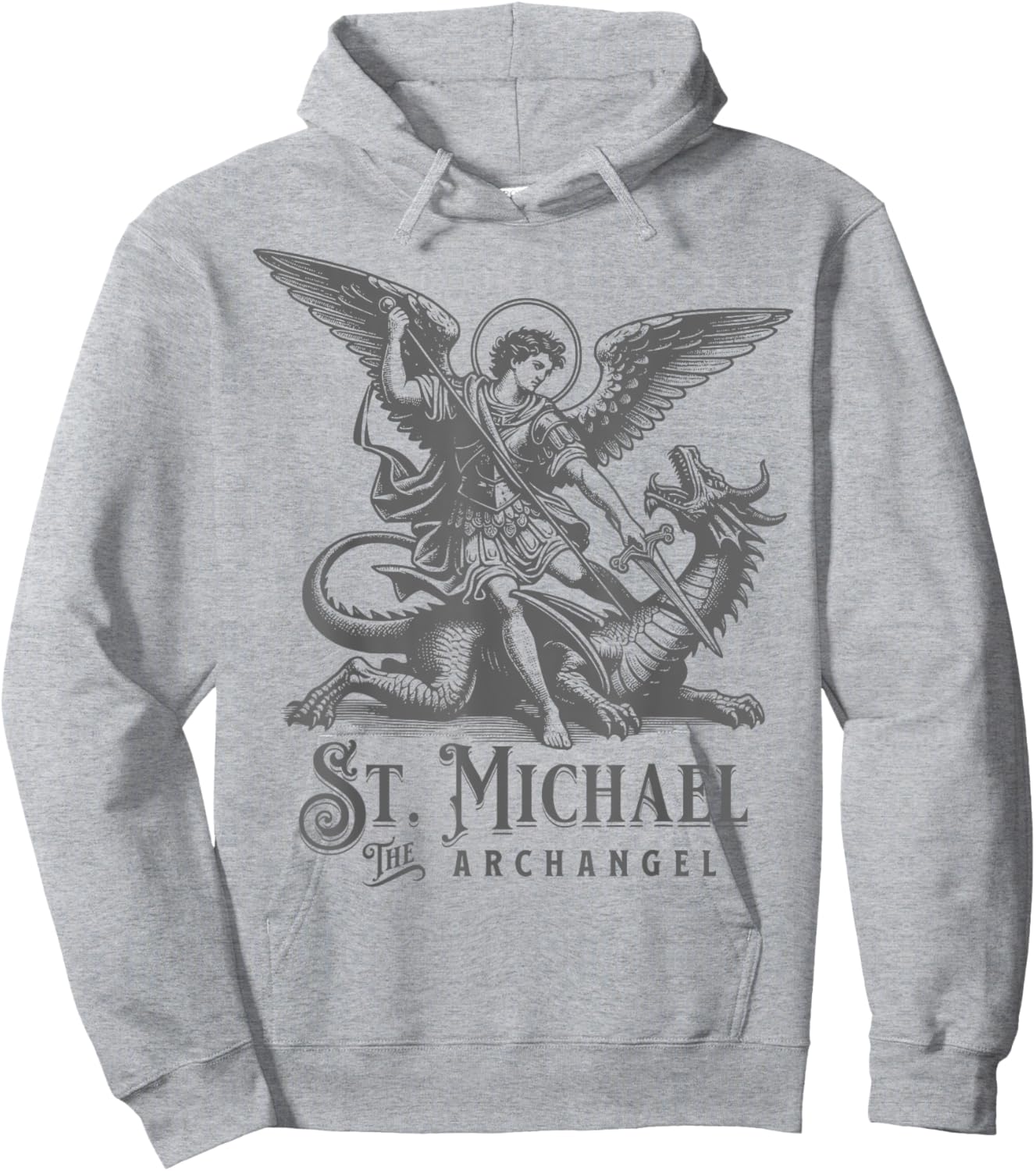 St Michael the Archangel Catholic Christian Saint Hoodie - Hoodie | Ash