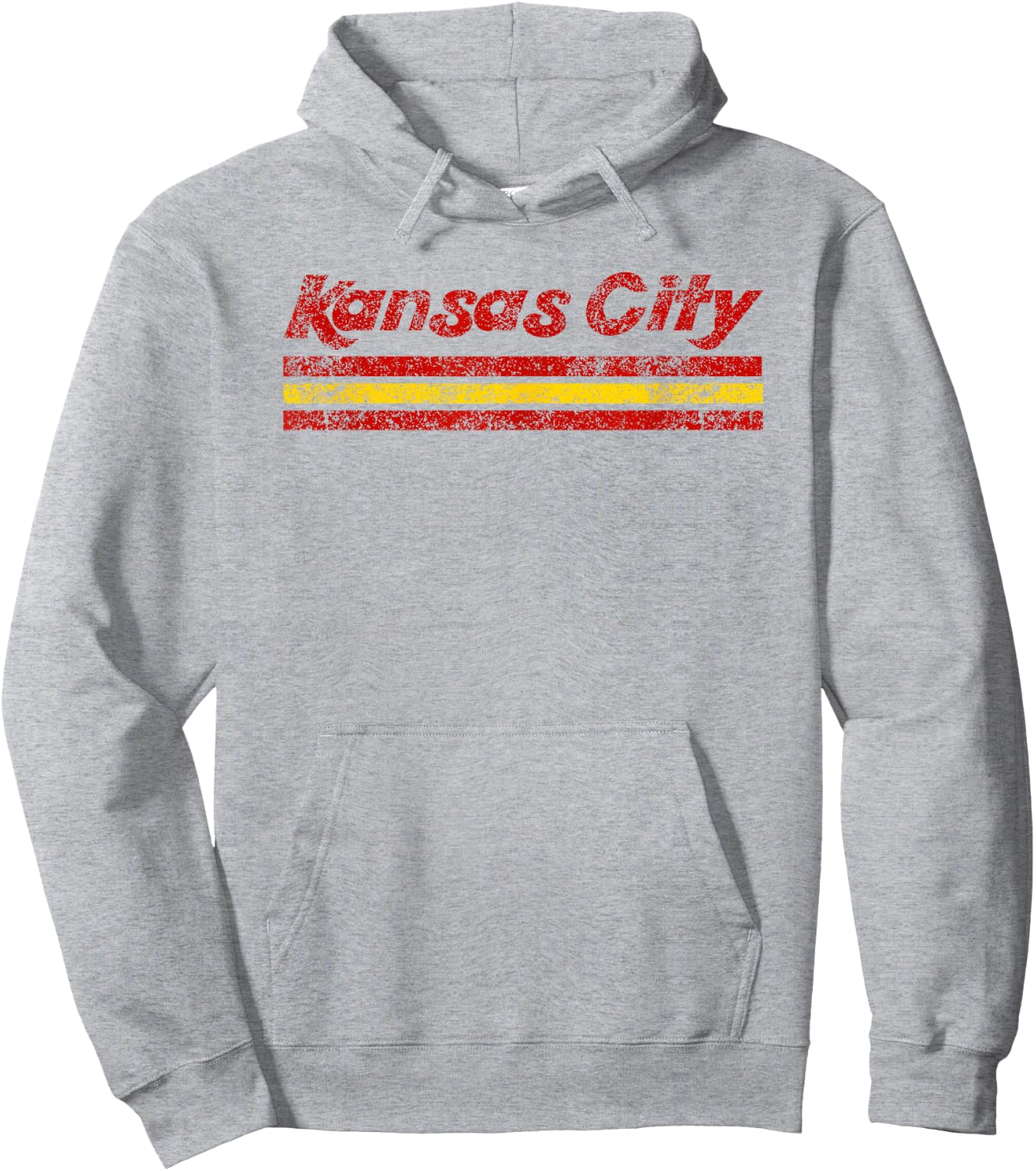 Kansas City Missouri Retro Vintage Weathered Throwback Hoodie - Hoodie | Ash