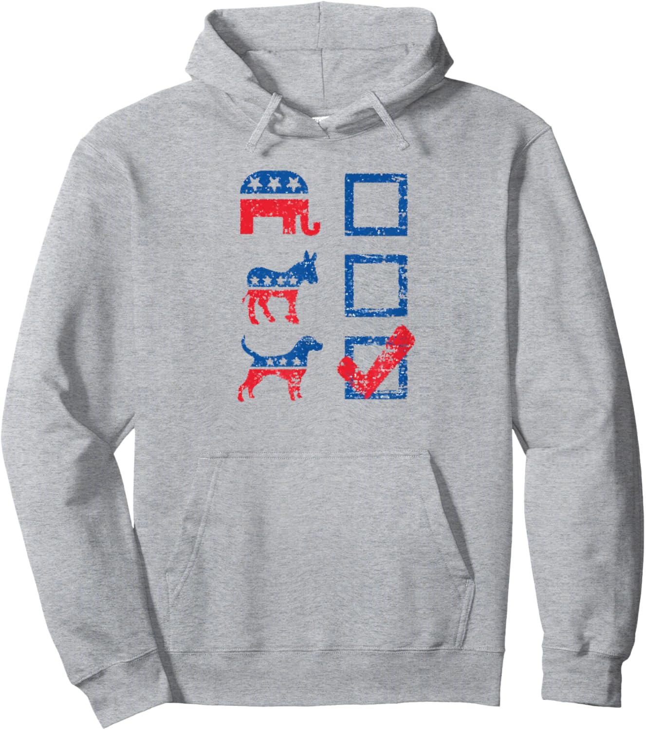 Elephant, Donkey & Dog Vote. Women Kids Hoodie - Hoodie | Ash