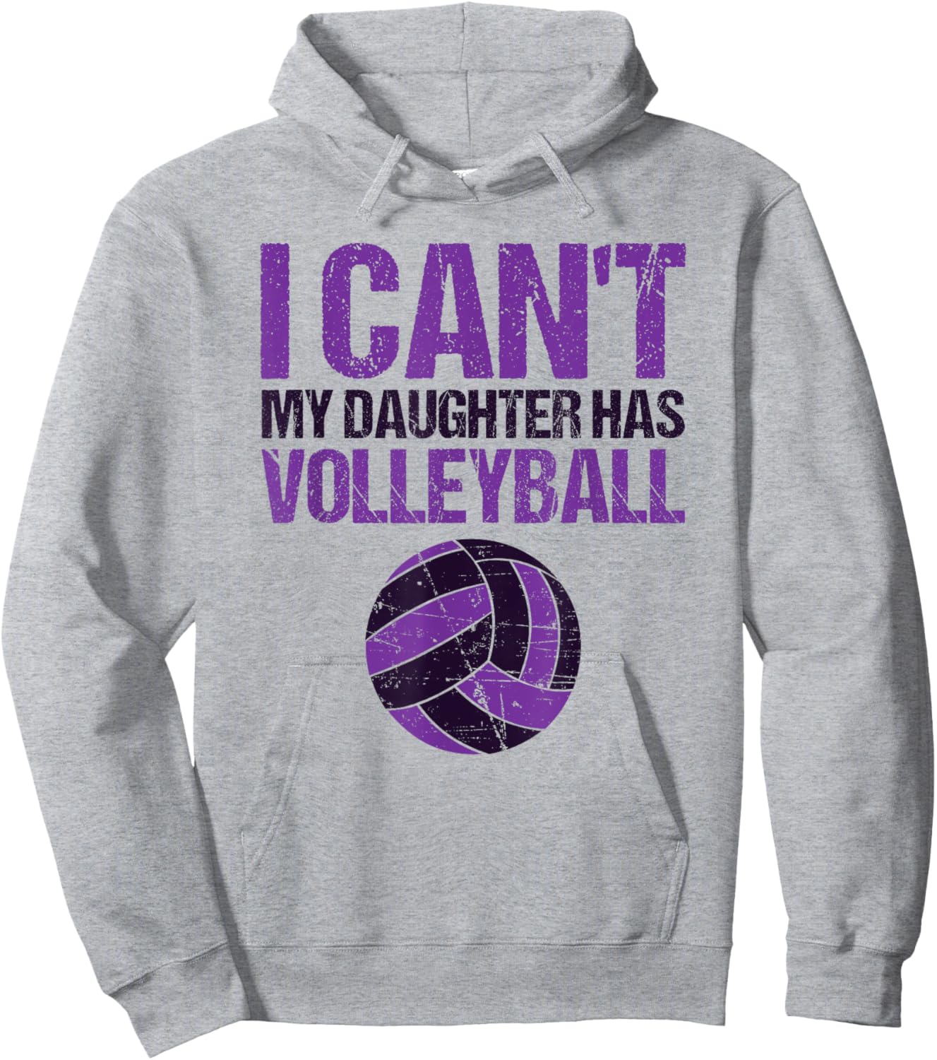 Teen Girls I can't my Daughter has Volleyball Dad Hoodie - Hoodie | Ash