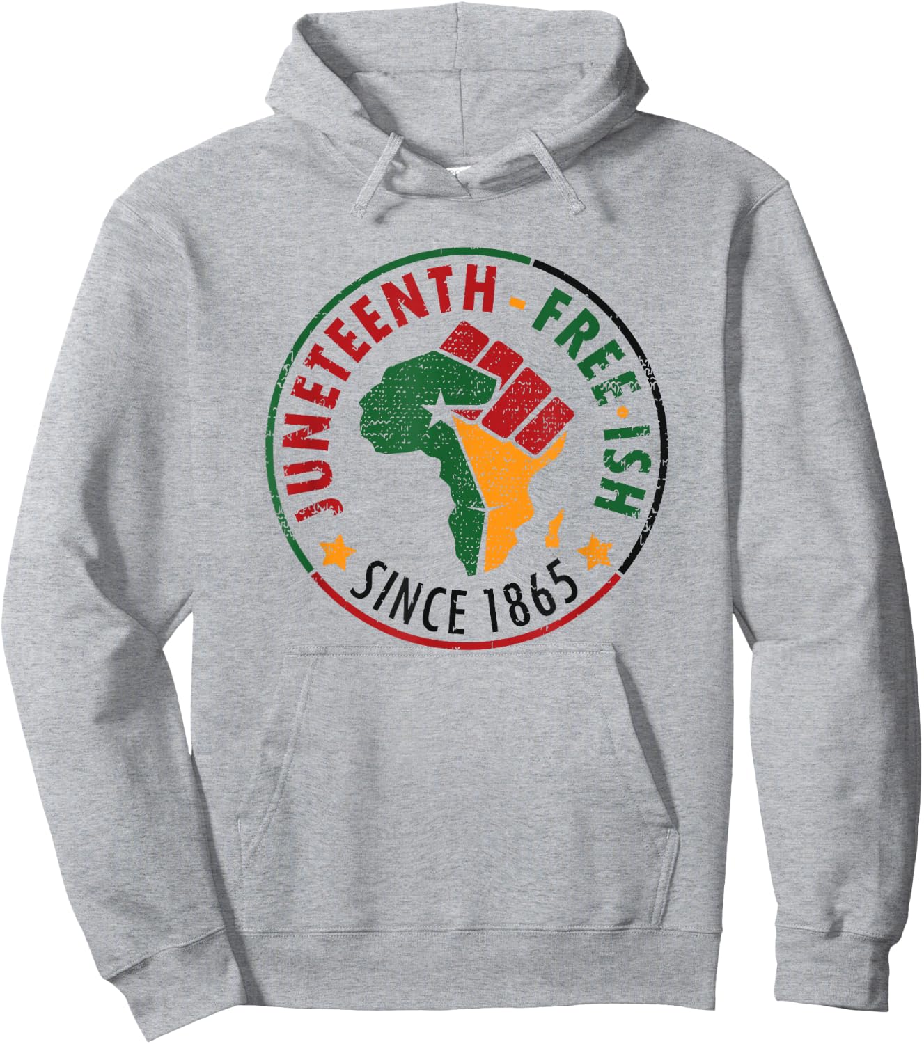 Juneteenth Free-ish Since 1865 Hoodie - Hoodie | Ash