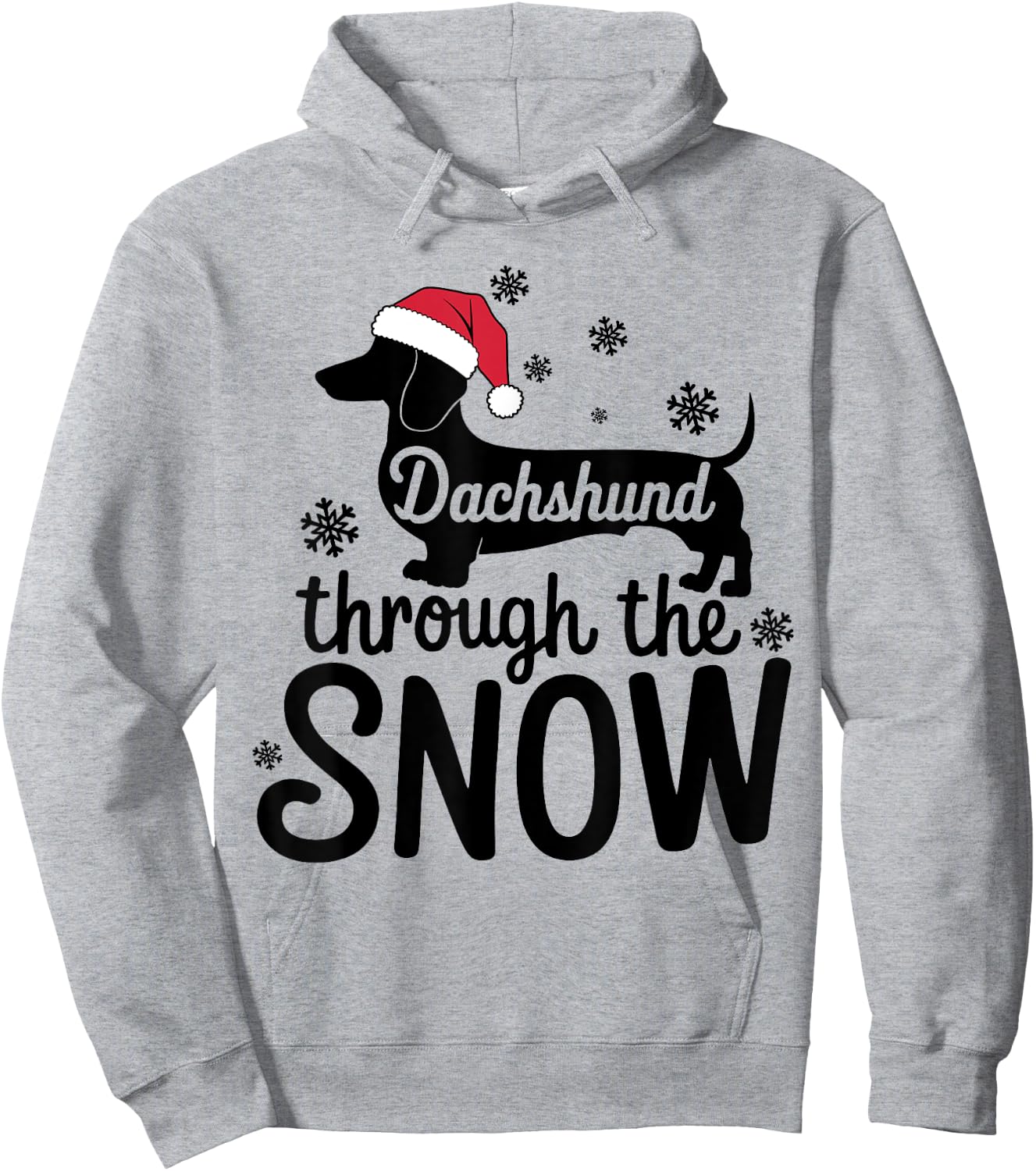 Dachshund Through The Snow Christmas Dachshund Lover Owner Hoodie - Hoodie | Ash