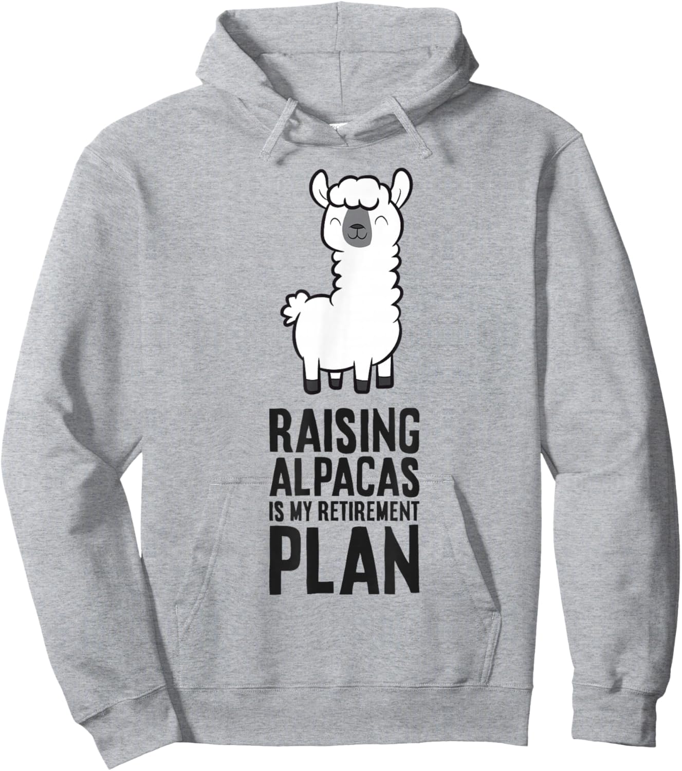 Raising Alpacas is My Retirement Plan Funny Alpaca Hoodie - Hoodie | Ash