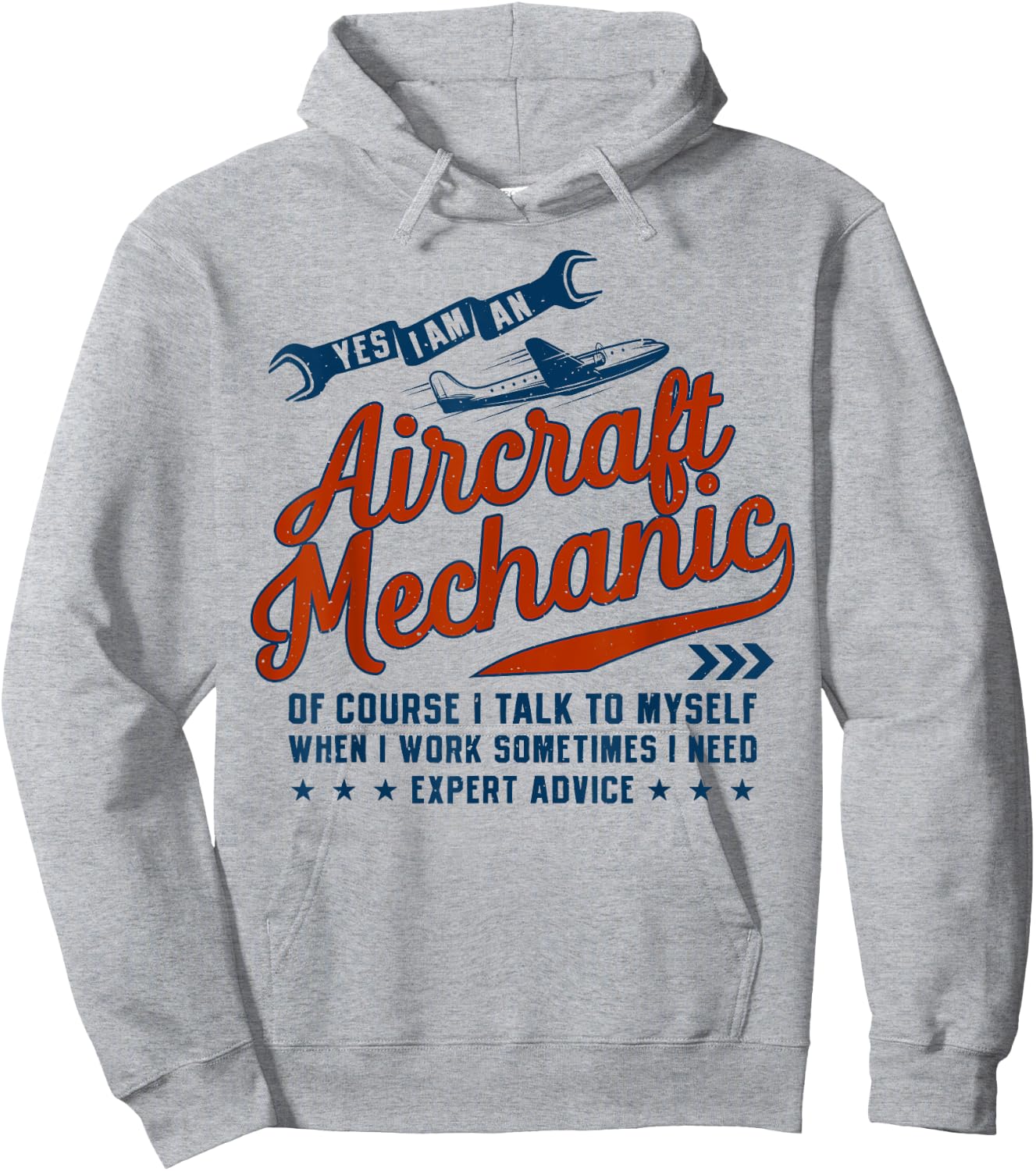 Yes I Am An Aircraft Mechanic Funny Vintage Men Women Retro Hoodie - Hoodie | Ash