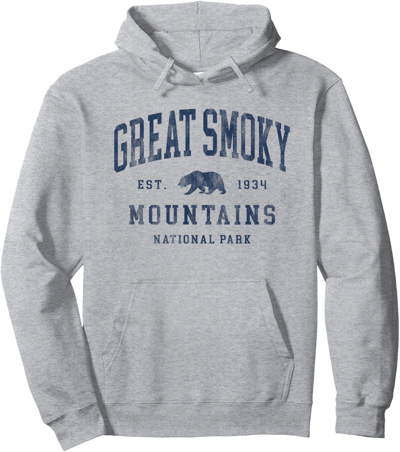 Retro Great Smoky Mountains National Park Hiking Hoodie - Hoodie | Ash