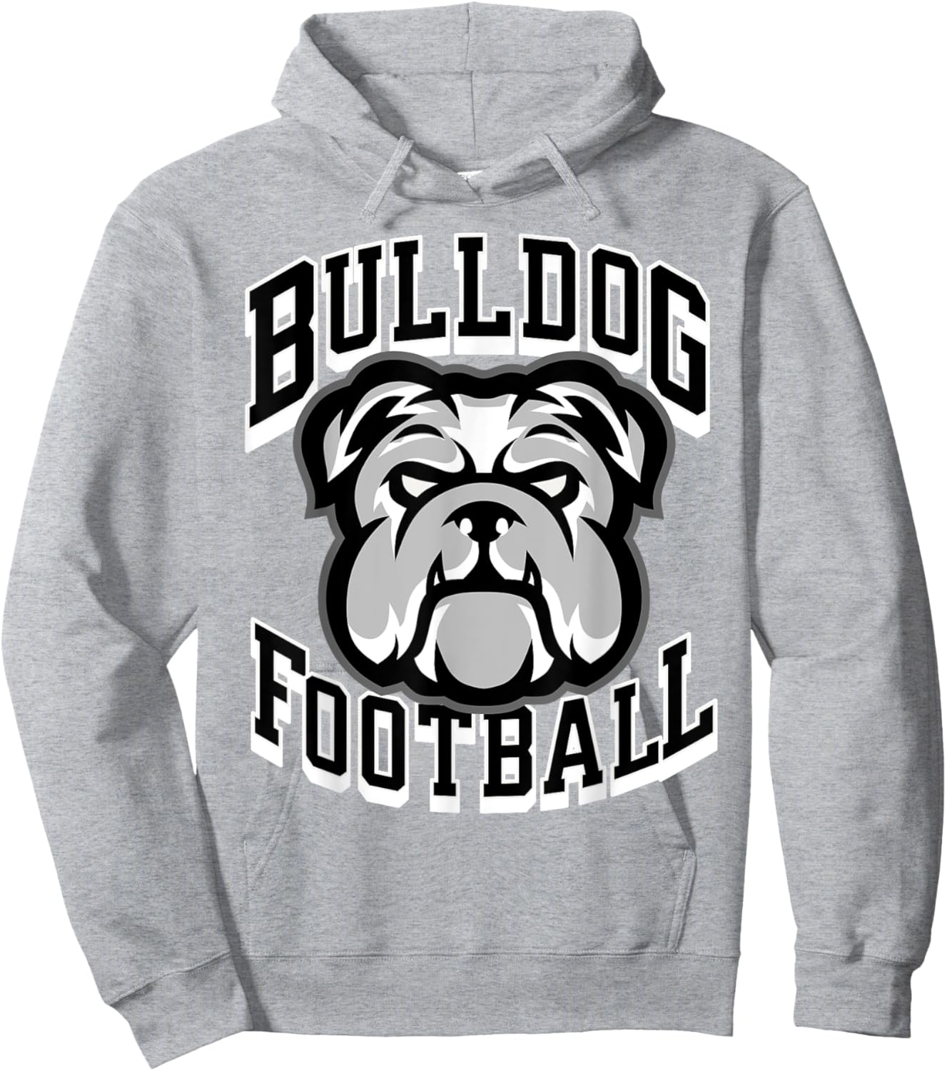 Bulldogs Football Game Day Print Mom Dad Black Hoodie - Hoodie | Ash