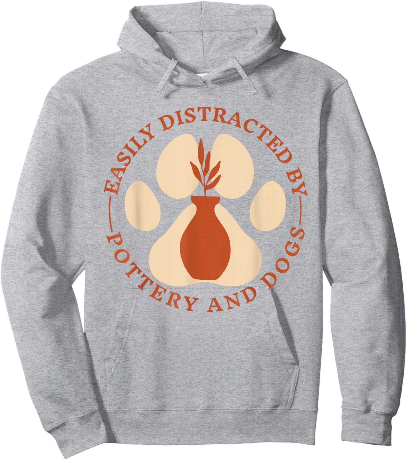 Easily Distracted by Pottery and Dog, Pottery Maker Doglover Hoodie - Hoodie | Ash