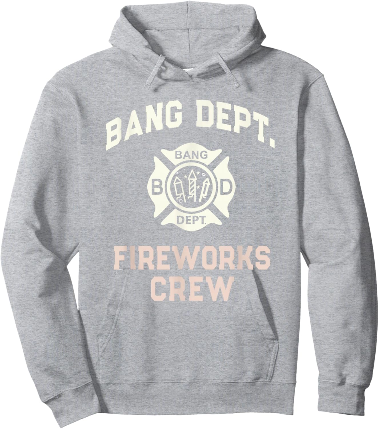 Sarcastic BANG DEPT FIREWORKS CREW Boom Squad 4th July Team Hoodie - Hoodie | Ash