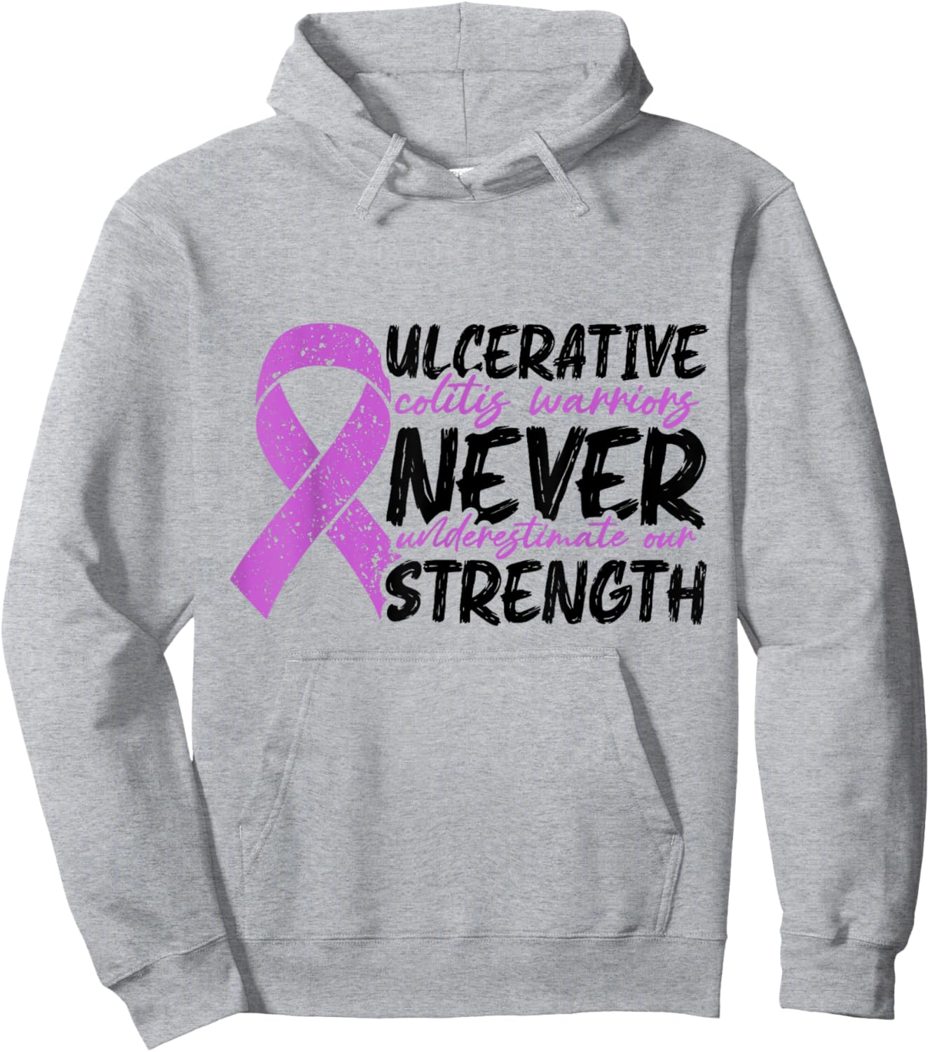 Colitis ulcerosa Krieger unterschätzen niemals IBD-Überlebende Hoodie - Hoodie | Ash