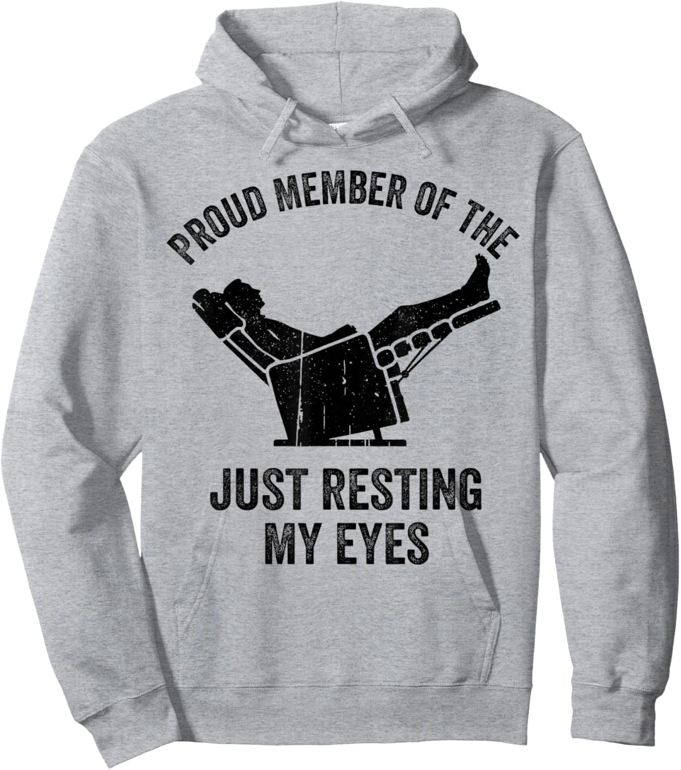Proud Member of Just Resting My Eyes Father's Day Dad Joke Hoodie - Hoodie | Ash