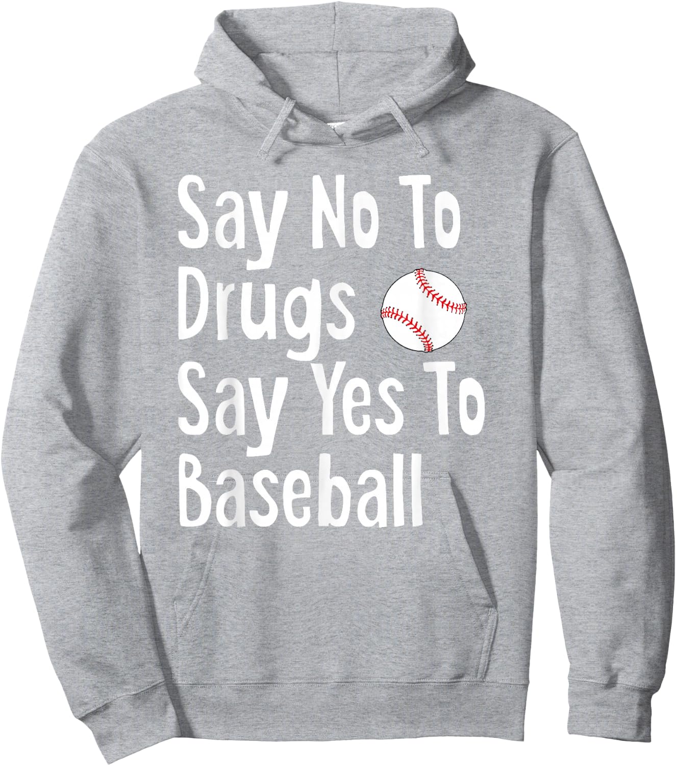 Red Ribbon Week Youth Kids Say No Say Yes to Baseball Hoodie - Hoodie | Ash