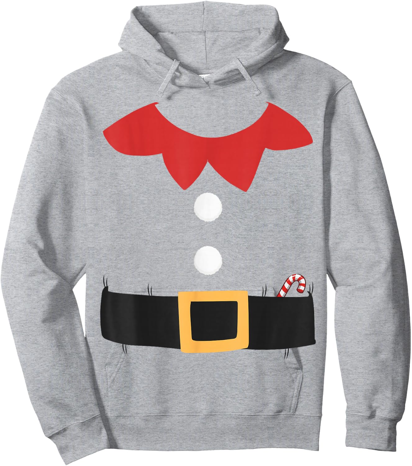 Funny Christmas Elf Suit Costume Adult Women Kids Hoodie - Hoodie | Ash