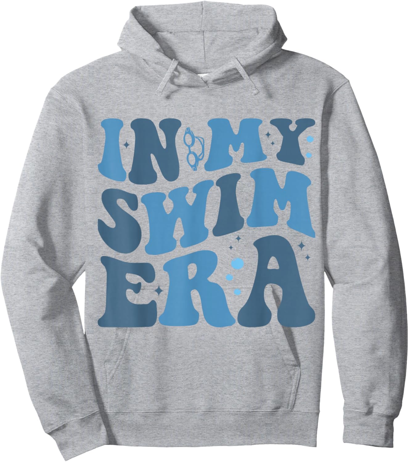 In My Swim Era Groovy Swimming Funny Swimmer Hoodie - Hoodie | Ash