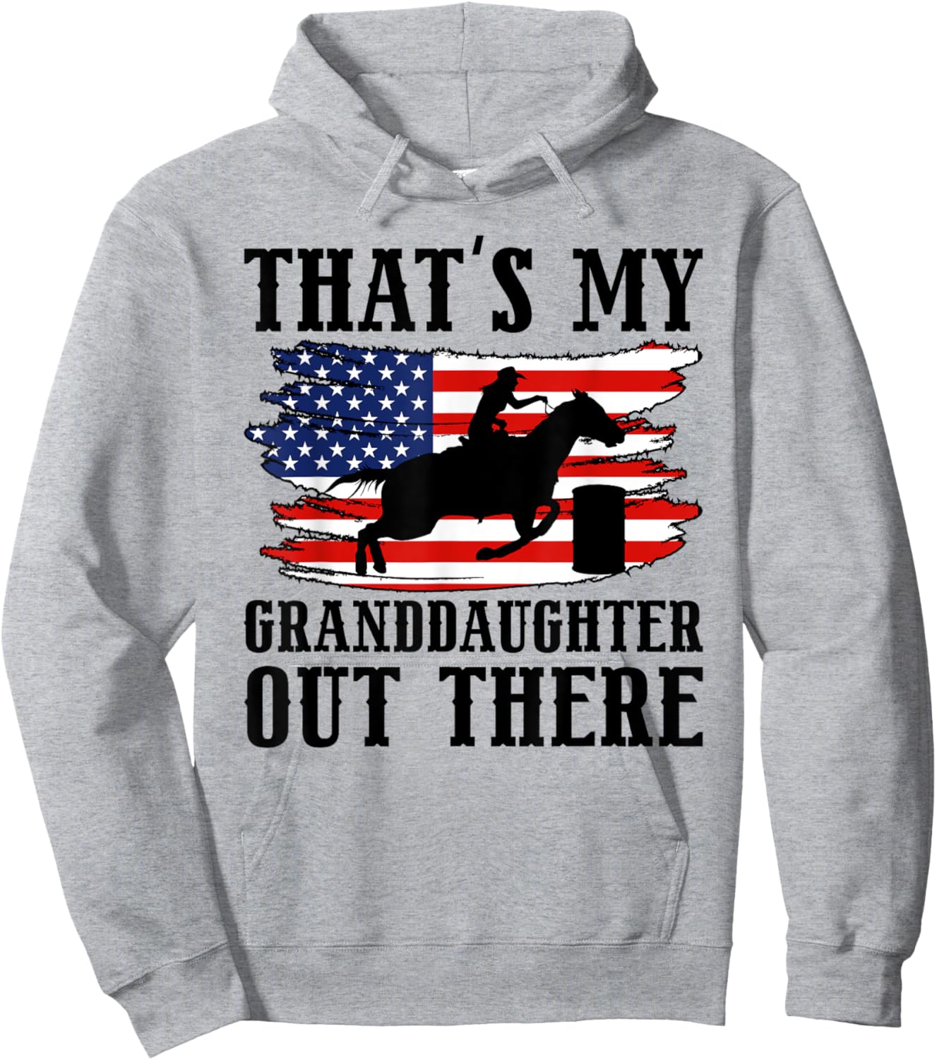 My Granddaughter Barrel Racing Grandpa Of A Barrel Racer Hoodie - Hoodie | Ash