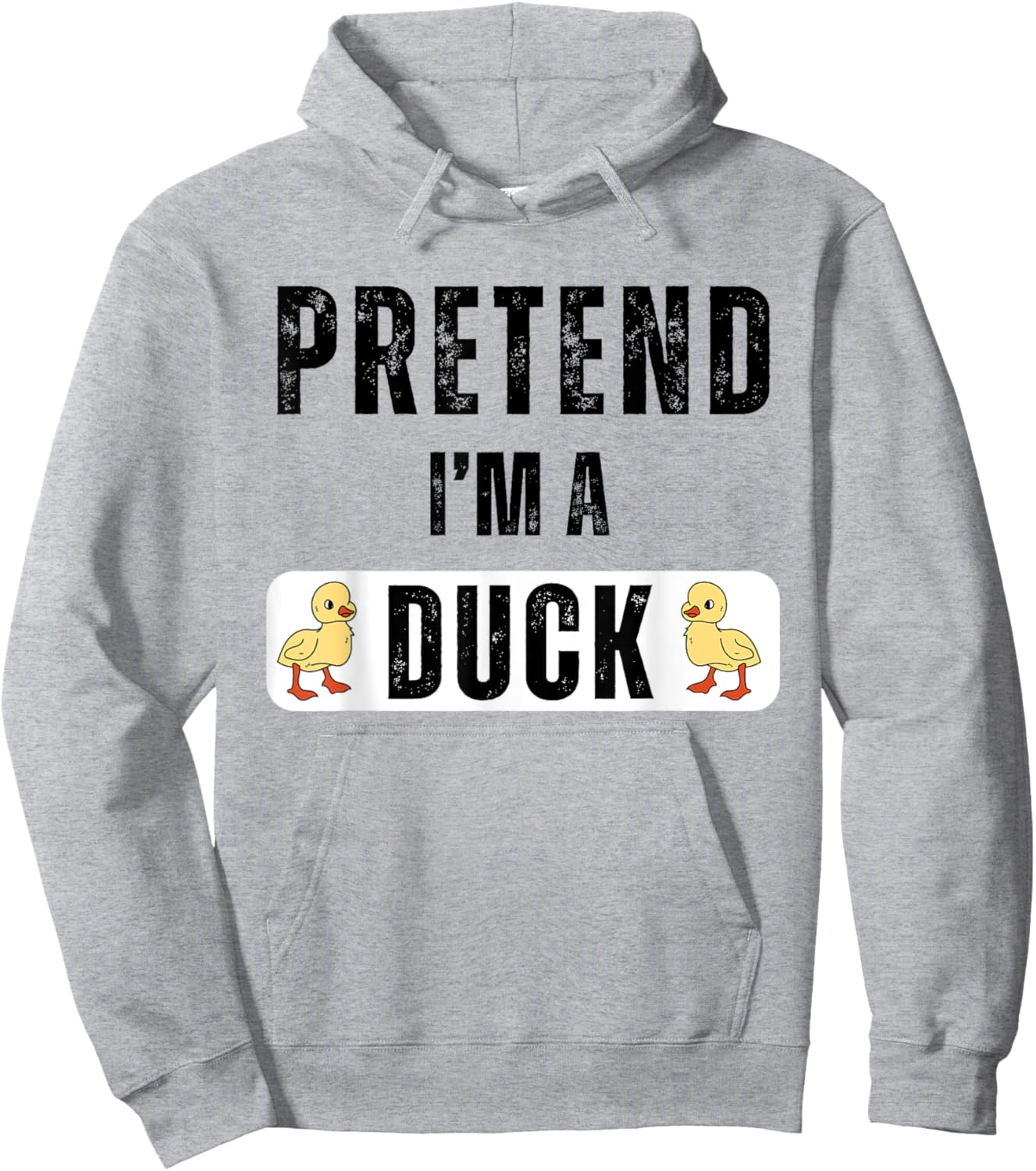 Pretend I'm A Duck Matching Kids Adult Duck Costume Hoodie - Hoodie | Ash