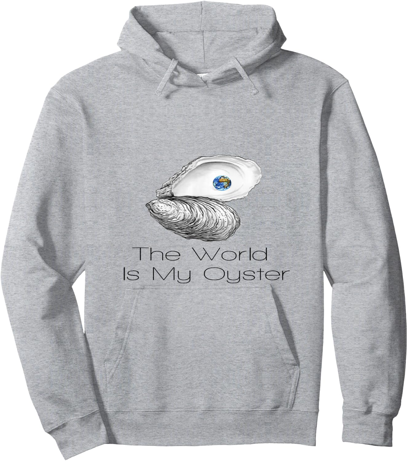 The World Is My Oyster Hoodie - Hoodie | Ash