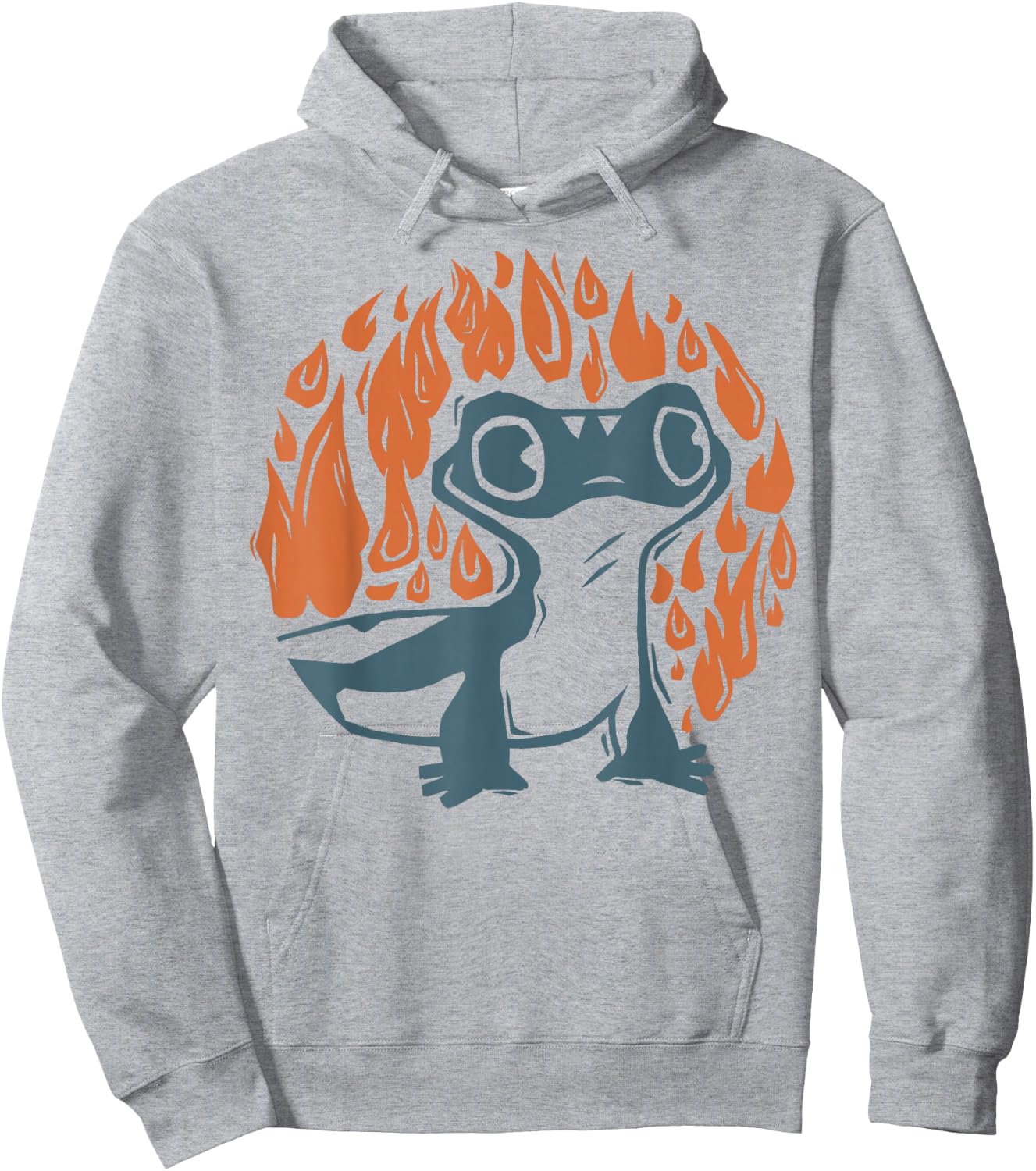 Disney Frozen 2 Salamander On Fire Portrait Hoodie - Hoodie | Ash
