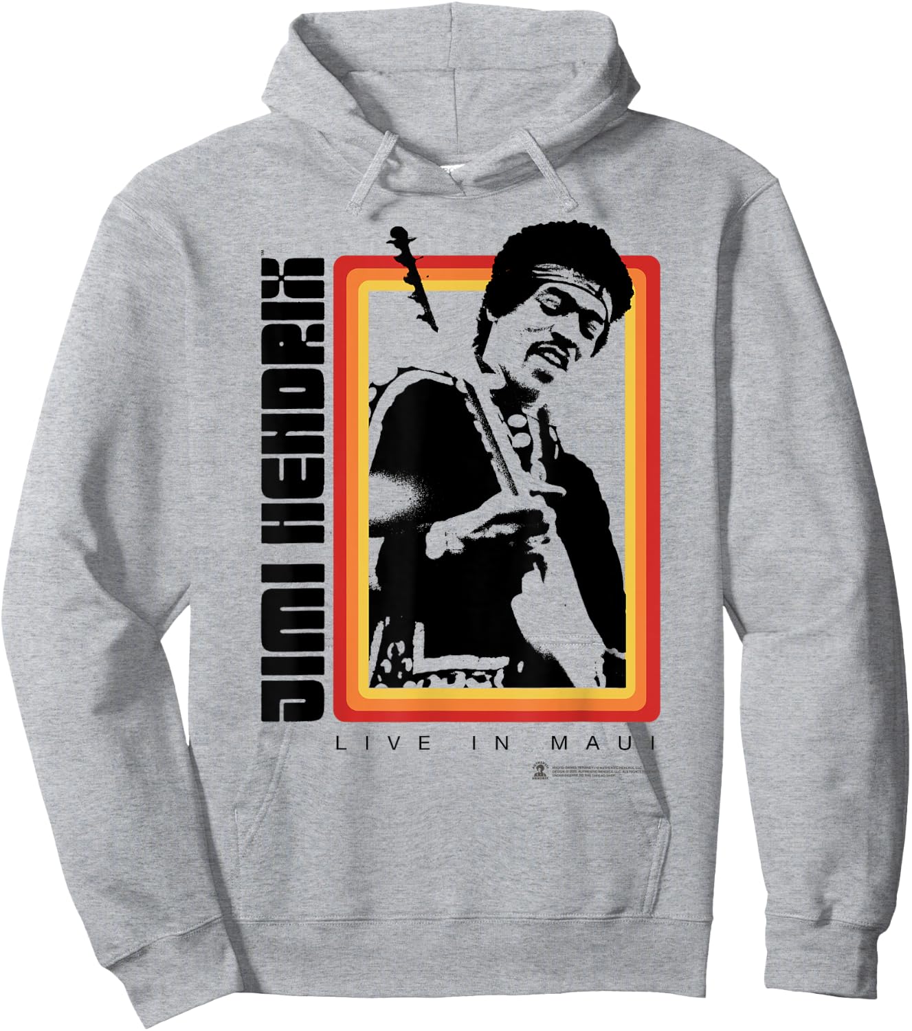 Jimi Hendrix Official Live in Maui Photo Hoodie - Hoodie | Ash