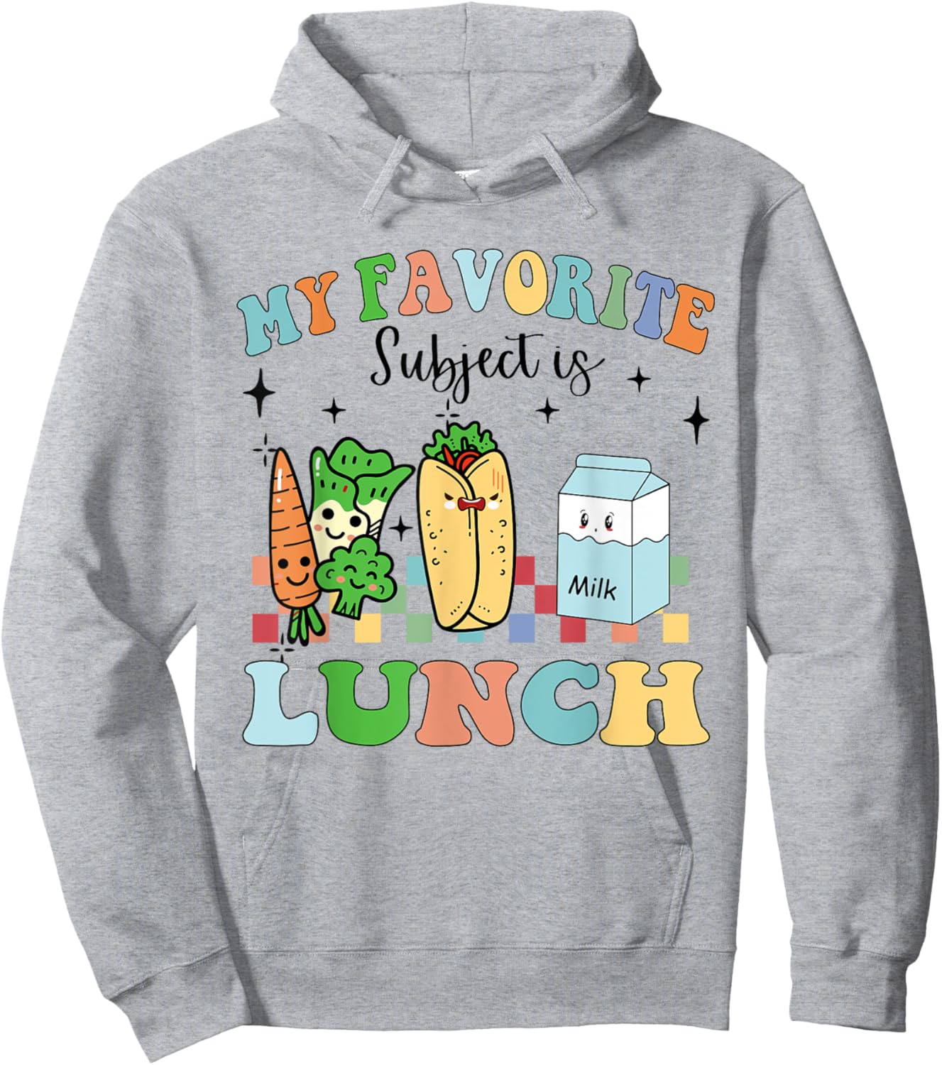 My Favorite Subject Is Lunch Funny Lunch Lady Women Men Hoodie - Hoodie | Ash