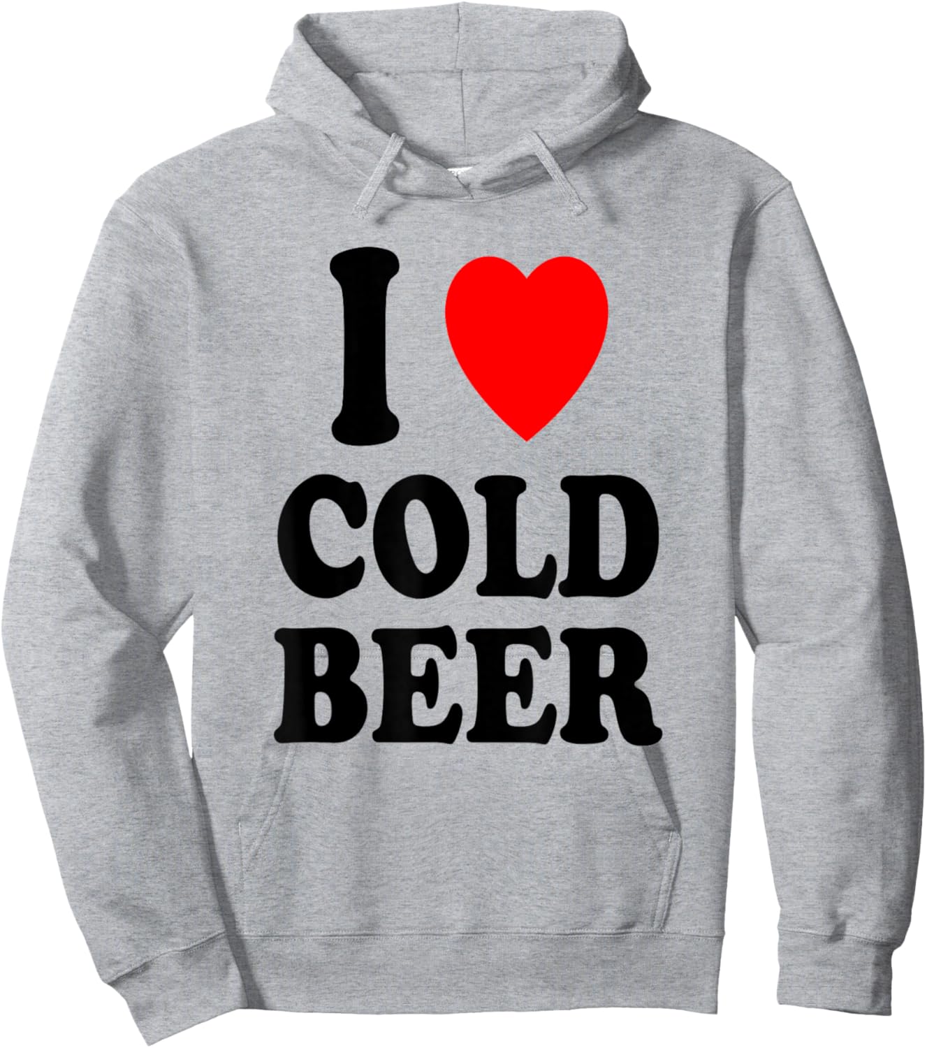 I Heart (Love) Cold Beer Relaxing Party Gathering Refreshing Hoodie - Hoodie | Ash