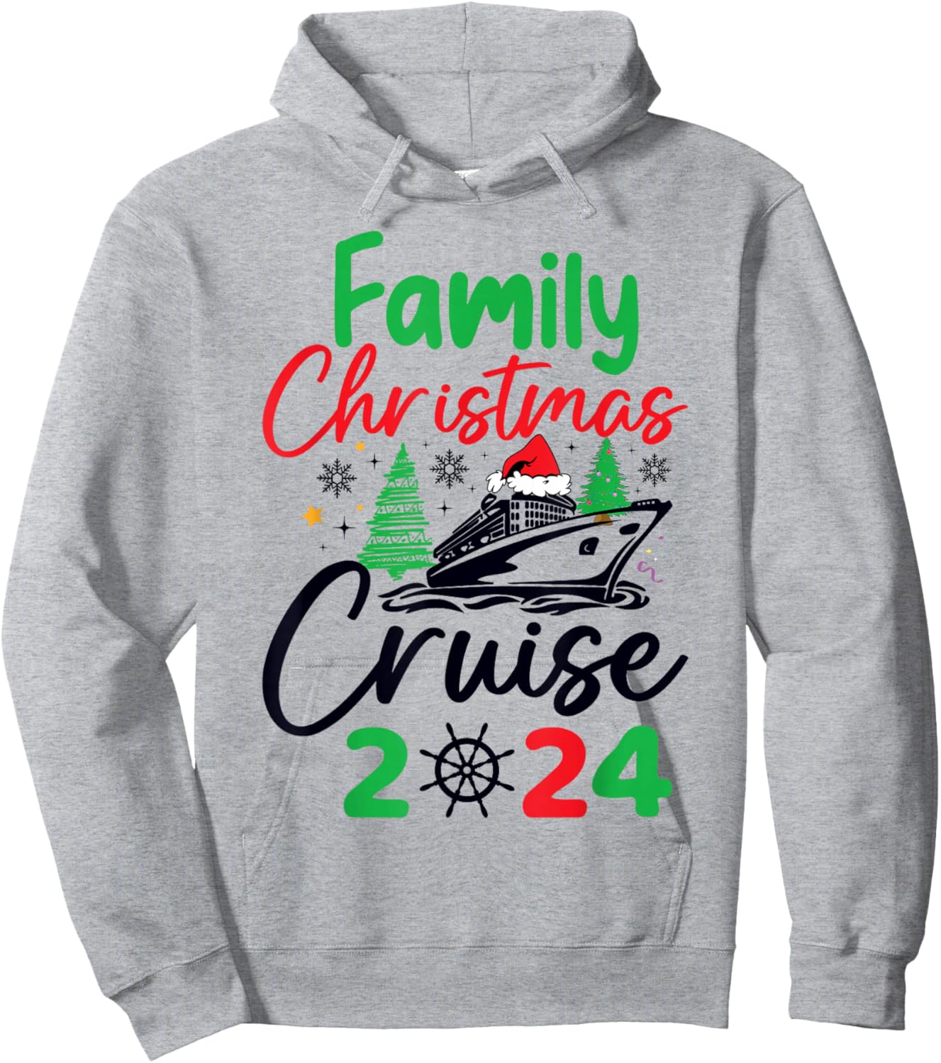 Family Christmas Cruise 2024 Merry Cruisemas Xmas Matching Hoodie - Hoodie | Ash