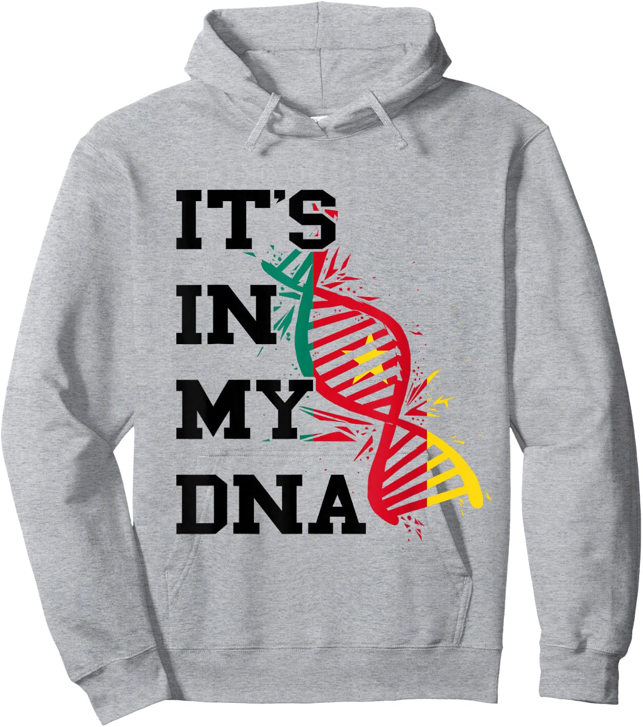Cameroon Flag DNA Cameroonian Roots Cameroonian Pride Hoodie - Hoodie | Ash