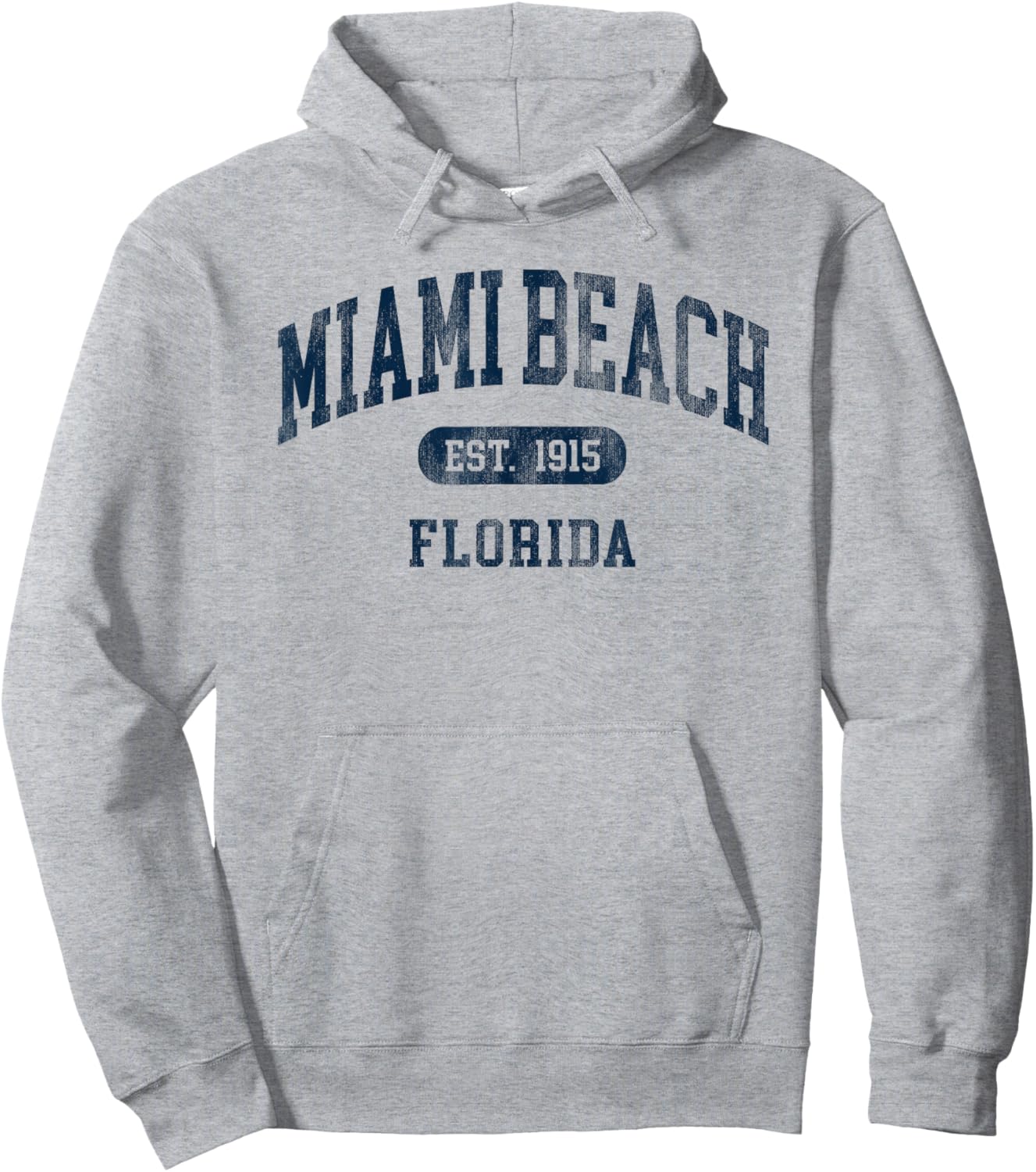 Miami Beach Florida Retro Preppy Throwback Vacation Souvenir Hoodie - Hoodie | Ash
