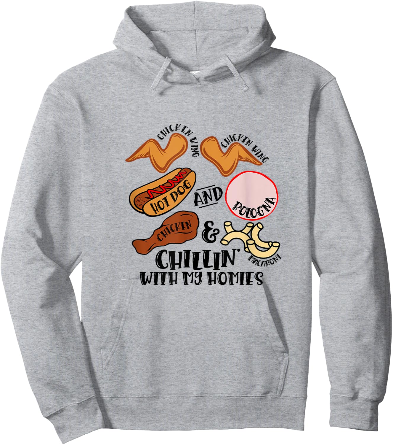 Chicken Wing Chicken Wing Hot Dog & Bologna Viral Song Lyric Women Hoodie - Hoodie | Ash