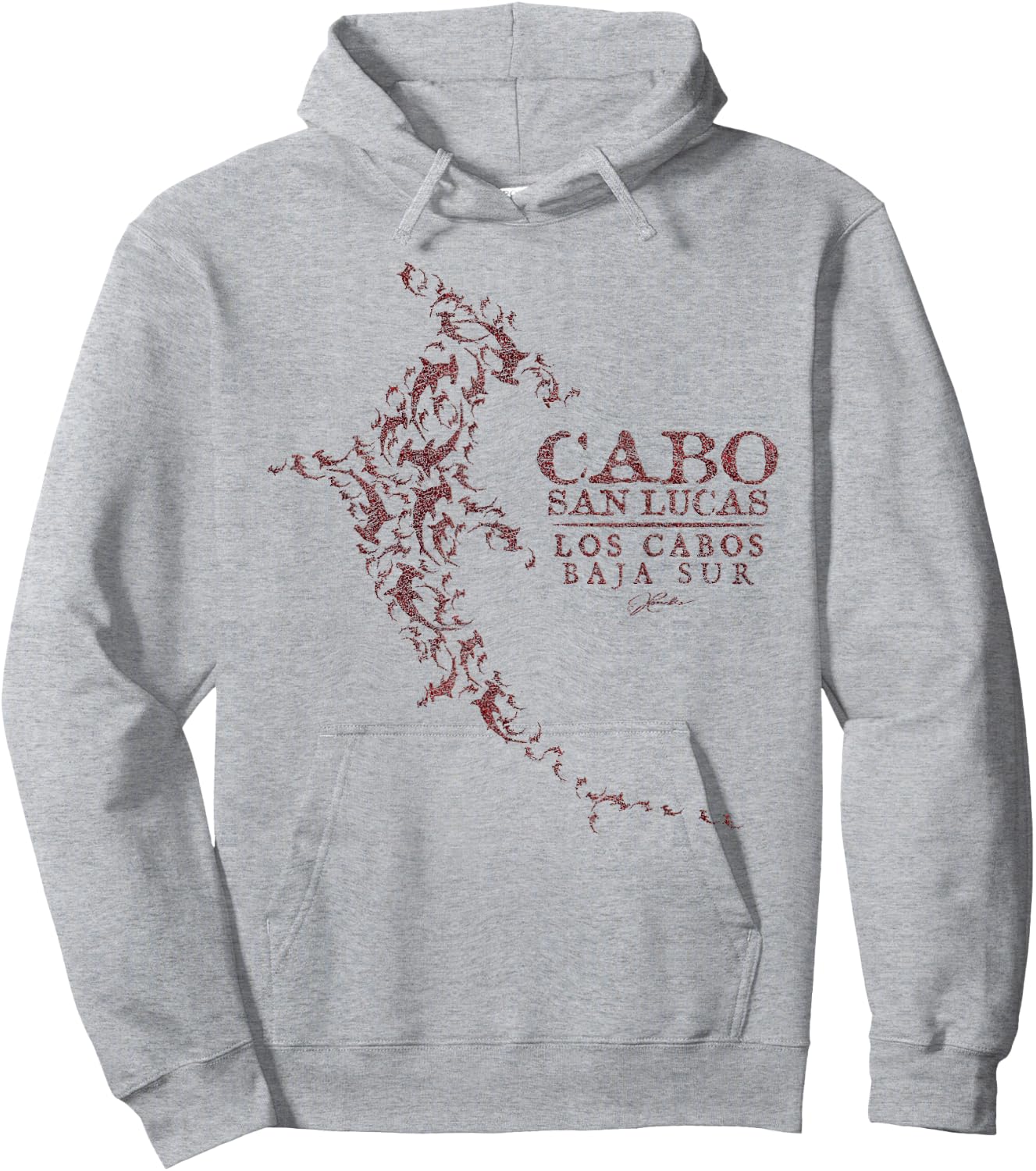 JCombs: Cabo San Lucas, Los Cabos Hammerhead Shark School Hoodie - Hoodie | Ash
