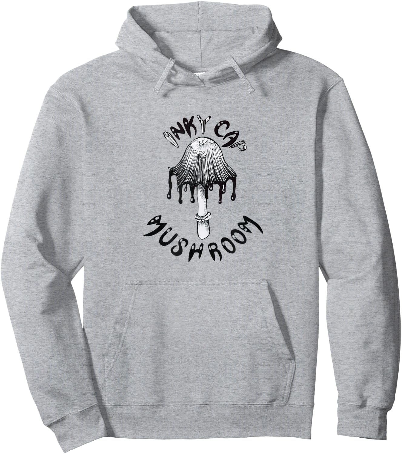 Inky cap mushroom novelty design toadstool wildlife stem cap Hoodie - Hoodie | Ash