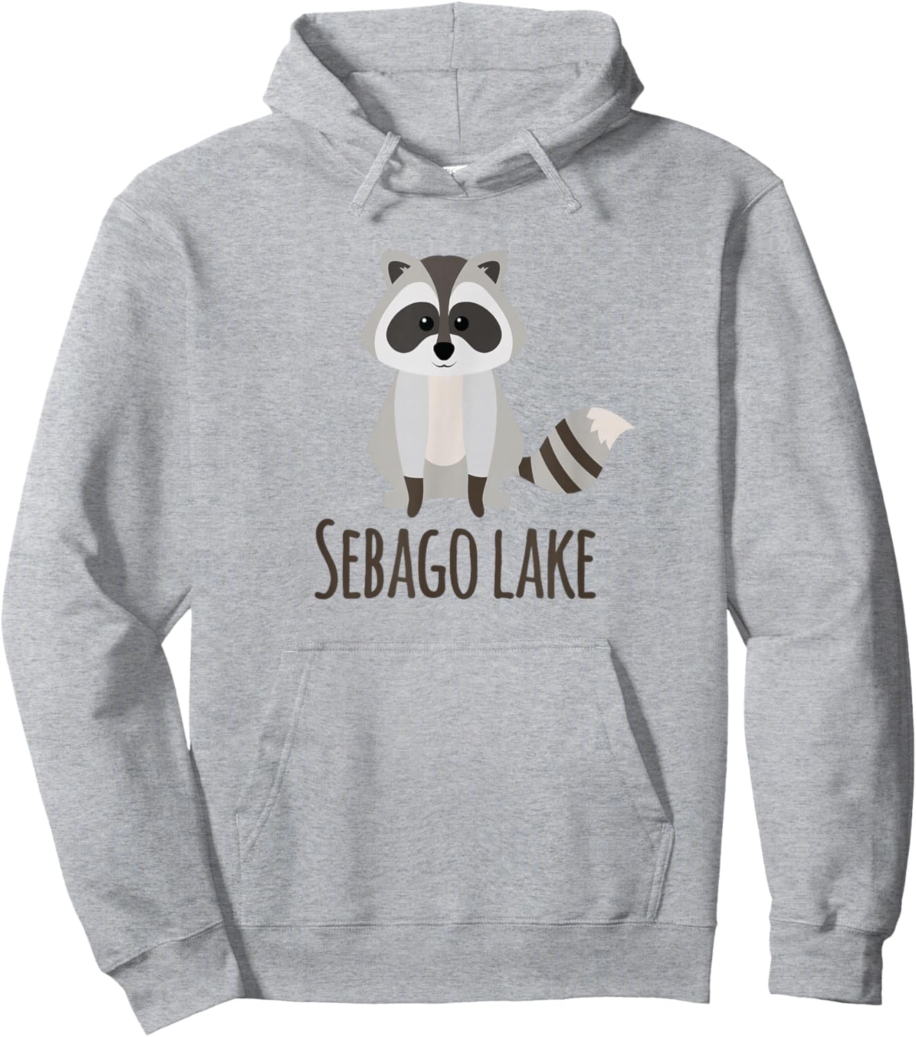 Sebago Lake Maine Woodlands Camping Wildlife Raccoon Hoodie - Hoodie | Ash