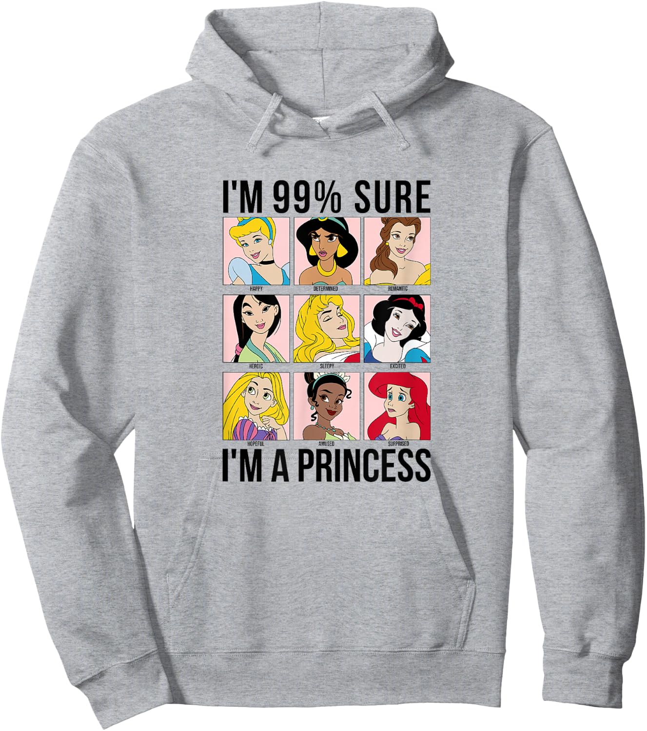 Disney Princess Group Box I'm 99% Sure I'm A Princess Hoodie - Hoodie | Ash