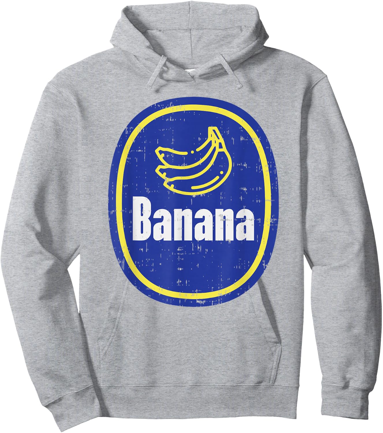 Banana Sticker Funny Fruit Lazy DIY Easy Halloween Costume Hoodie - Hoodie | Ash