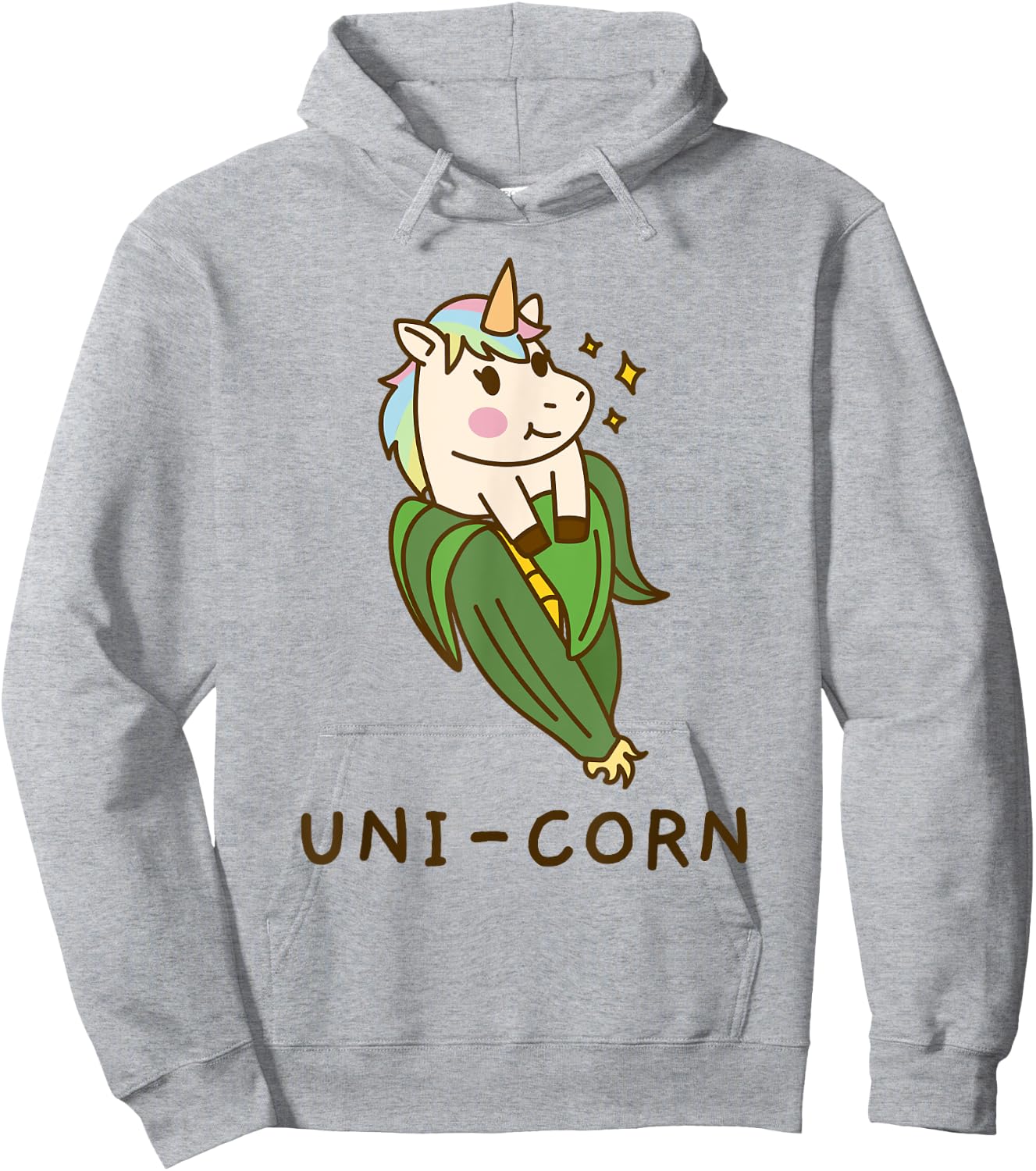 Uni Corn Unicorn on the cob funny cute birthday gift Hoodie - Hoodie | Ash