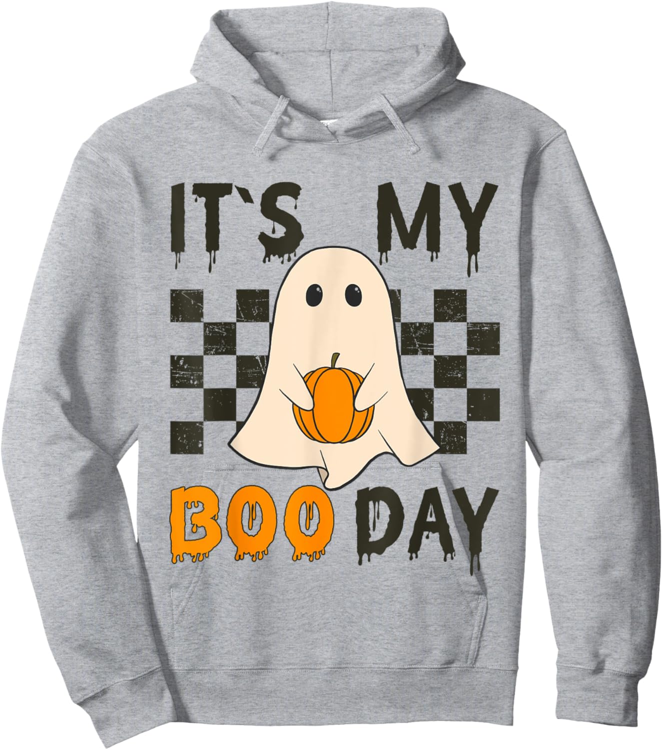 Its My Boo Day Cute Halloween Birthday Funny Ghost Hoodie - Hoodie | Ash