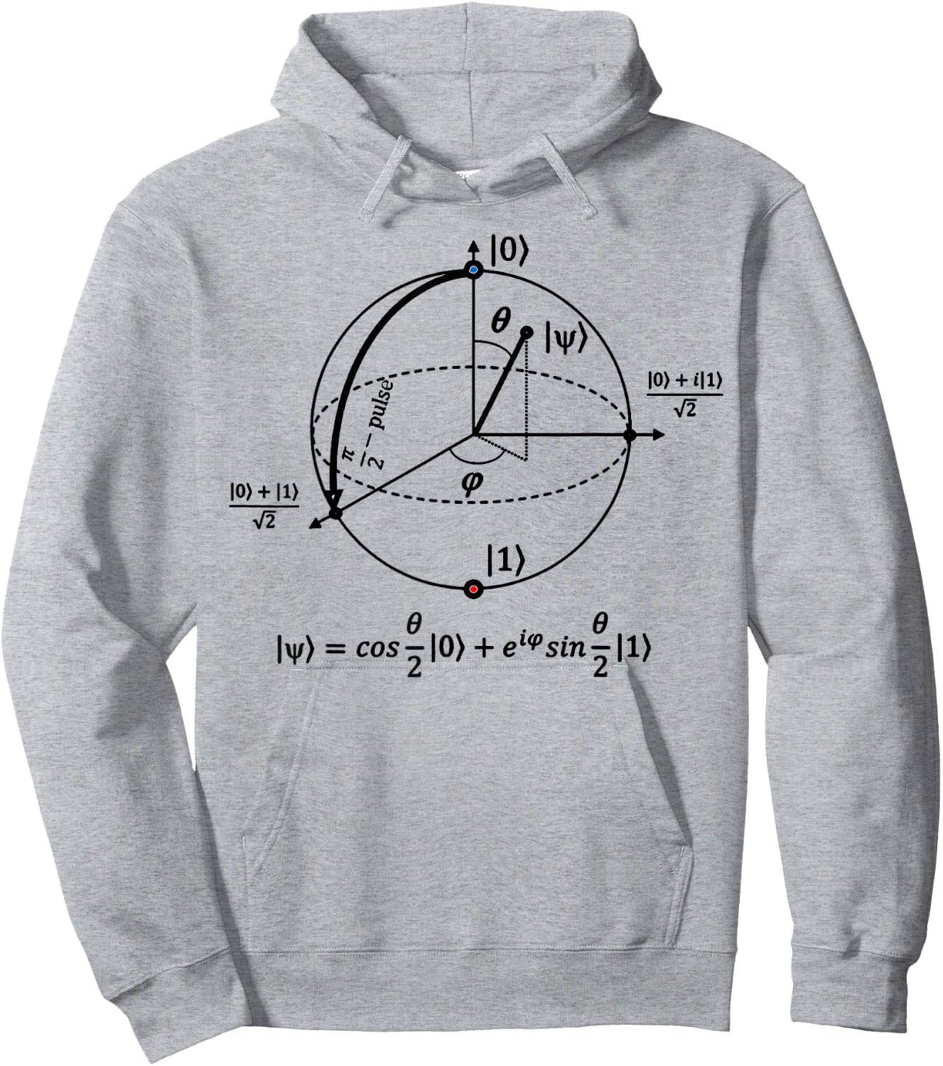 Bloch Sphere of Quantum Information, Physics and Science Hoodie - Hoodie | Ash