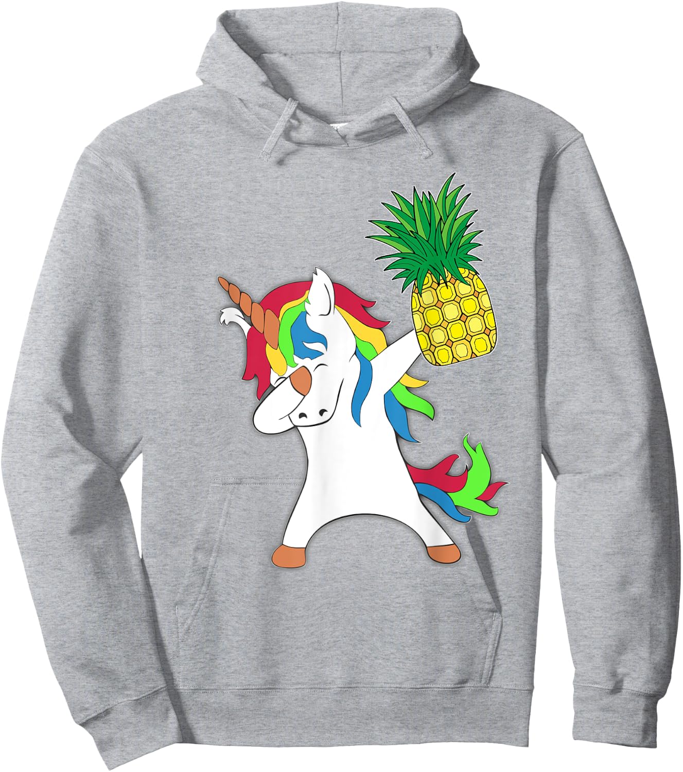 Dabbing Unicorn Horse Pineapple Aloha Beach Hawaiian Gift Women Kids Hoodie - Hoodie | Ash