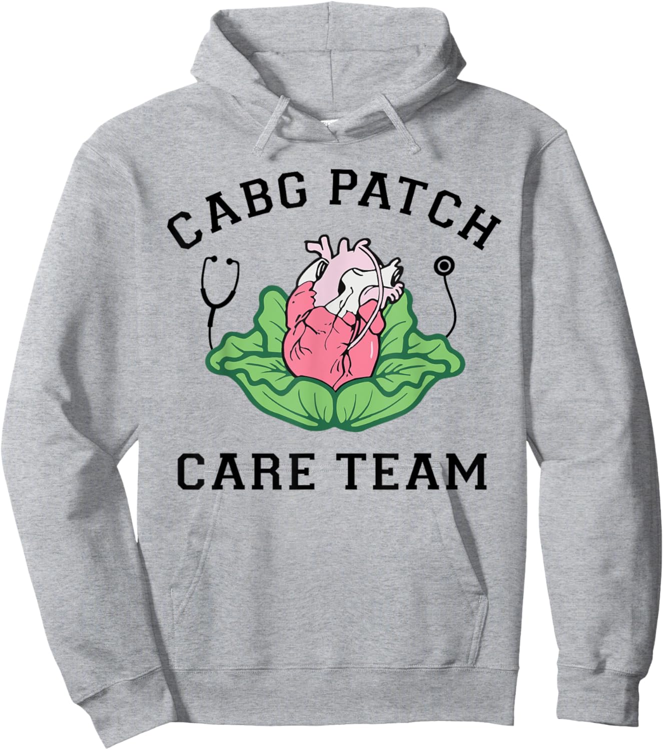 Cabbage Heart CVICU Nurse CABG Patch Care Cardiology Team Hoodie - Hoodie | Ash