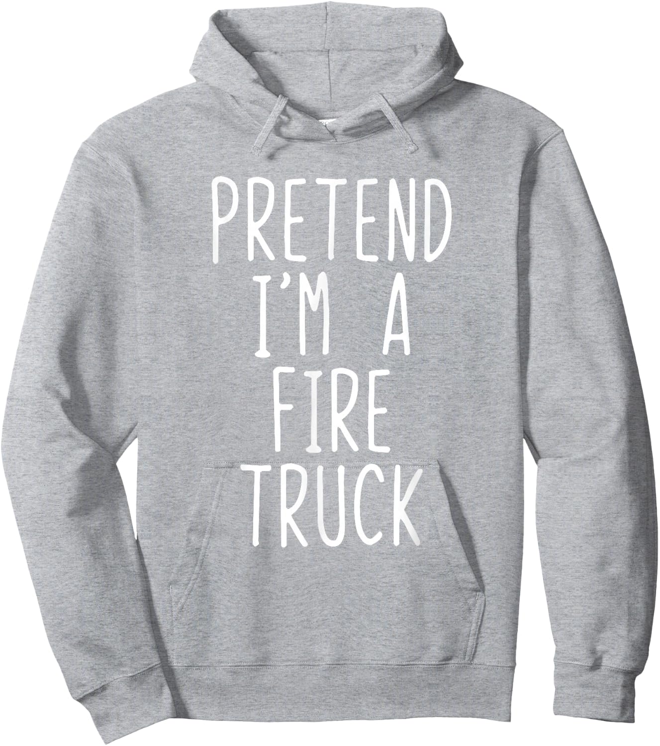 Pretend I'm A Fire Truck Costume Halloween Lazy Adult Kids Hoodie - Hoodie | Ash