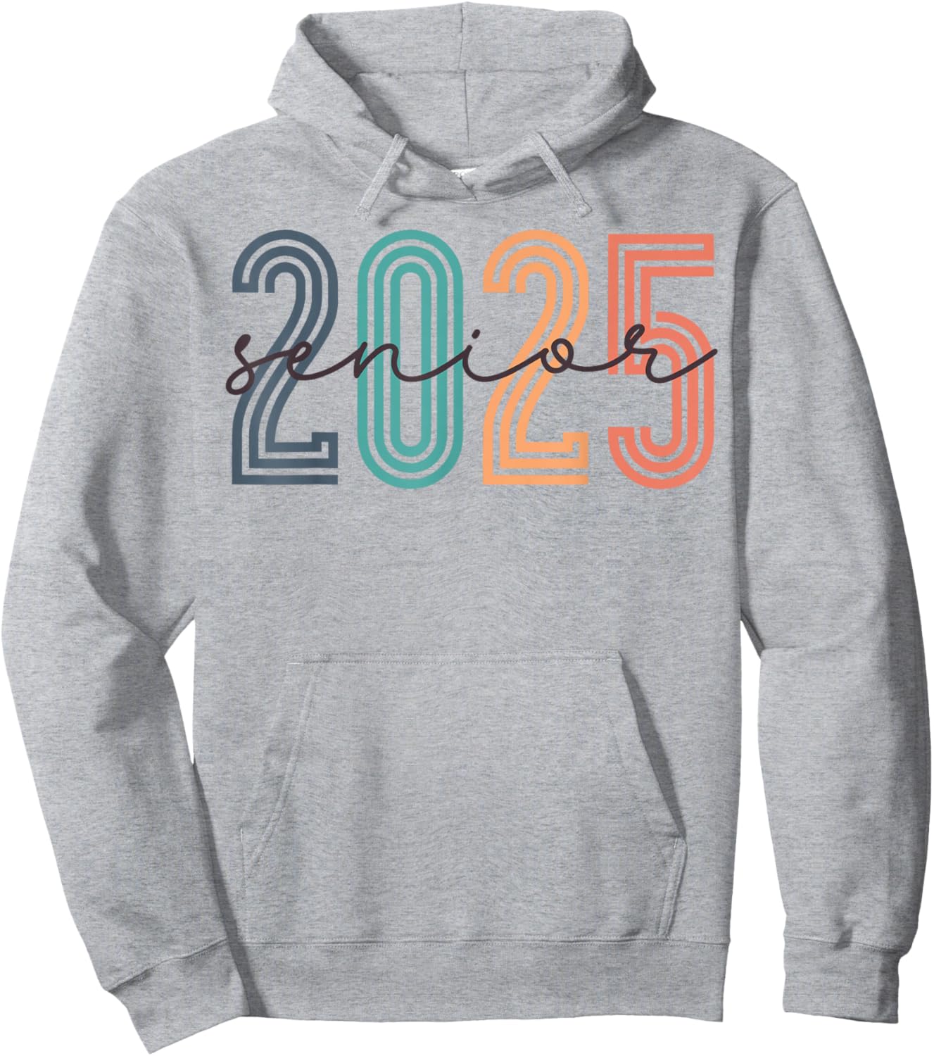 Senior 2025 Class Of 2025 Back To School Retro Graduation Hoodie - Hoodie | Ash