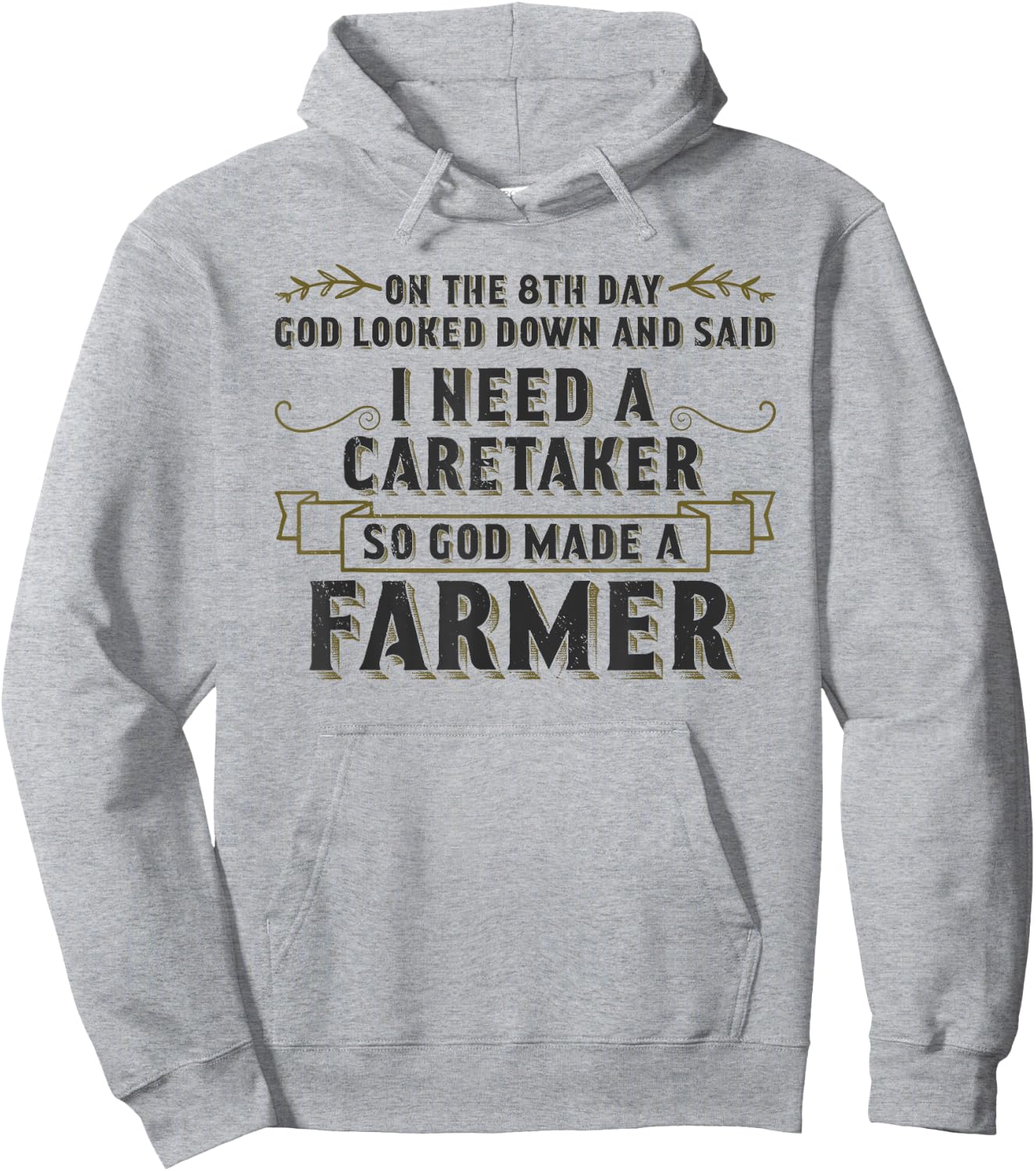 So God Made a Farmer Farming Agriculture Hoodie - Hoodie | Ash