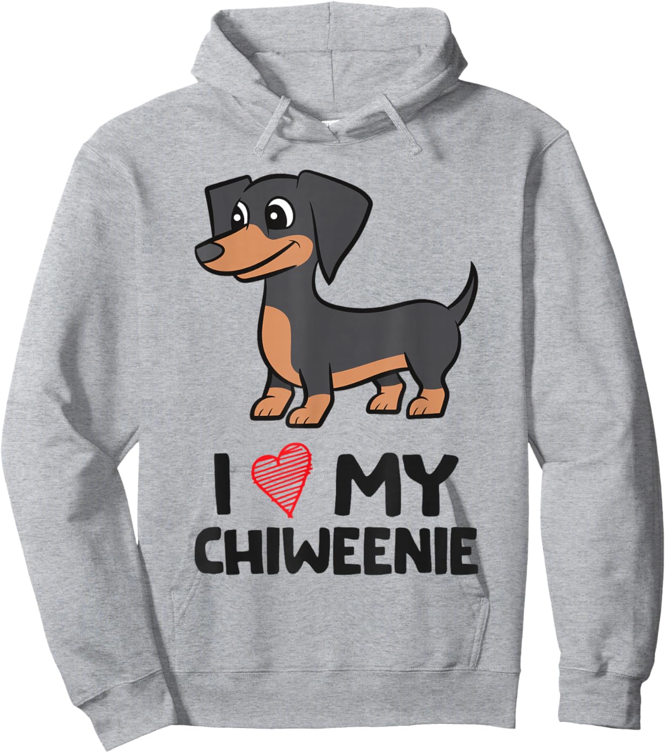 Chiweenie Dog I Love My Chiweenie Hoodie - Hoodie | Ash