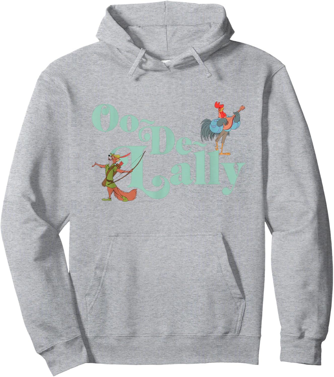Disney Robin Hood Oo-De-Lally Iconic Quote Chest Text Logo Hoodie - Hoodie | Ash