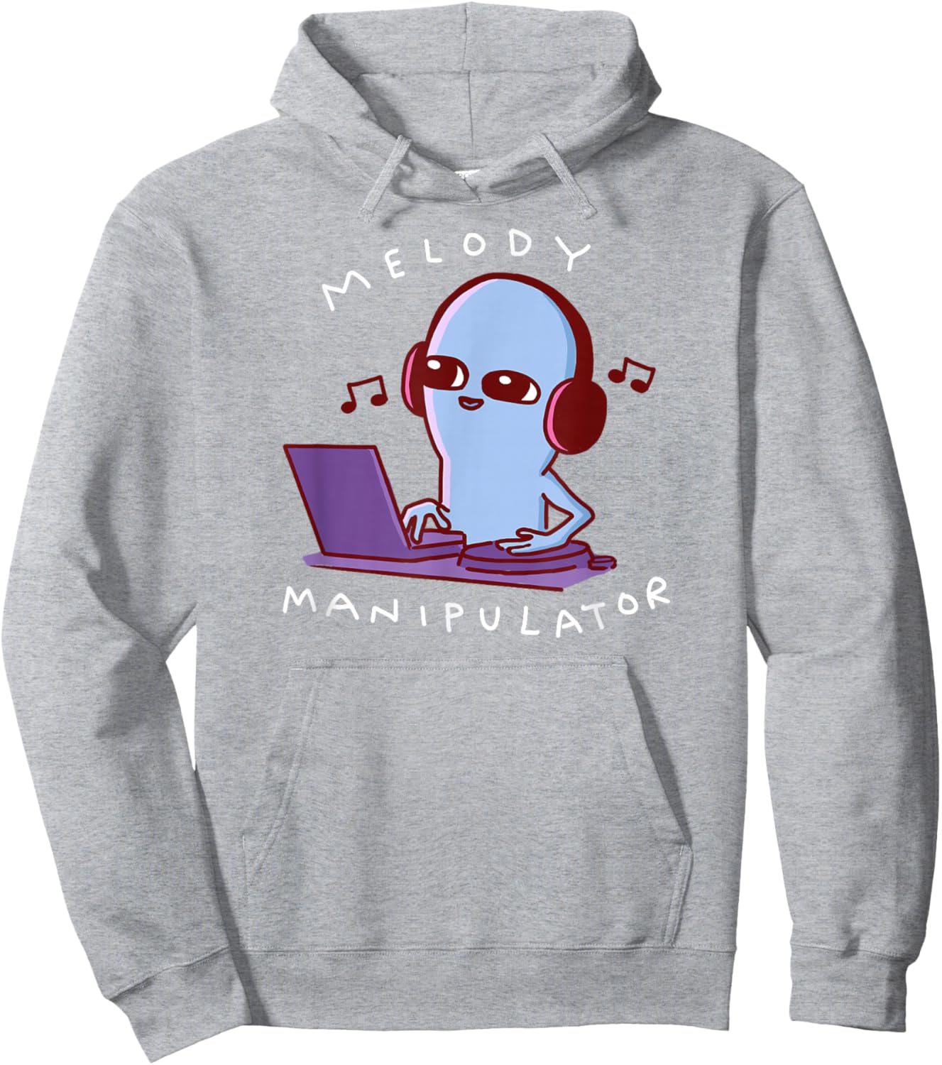 Threadless Nathan W. Pyle Melody Manipulator Graphic Hoodie - Hoodie | Ash
