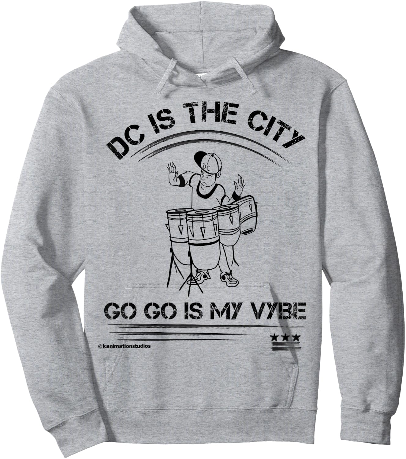 Washington DC is the City Go Go is my Vybe Music Hoodie - Hoodie | Ash