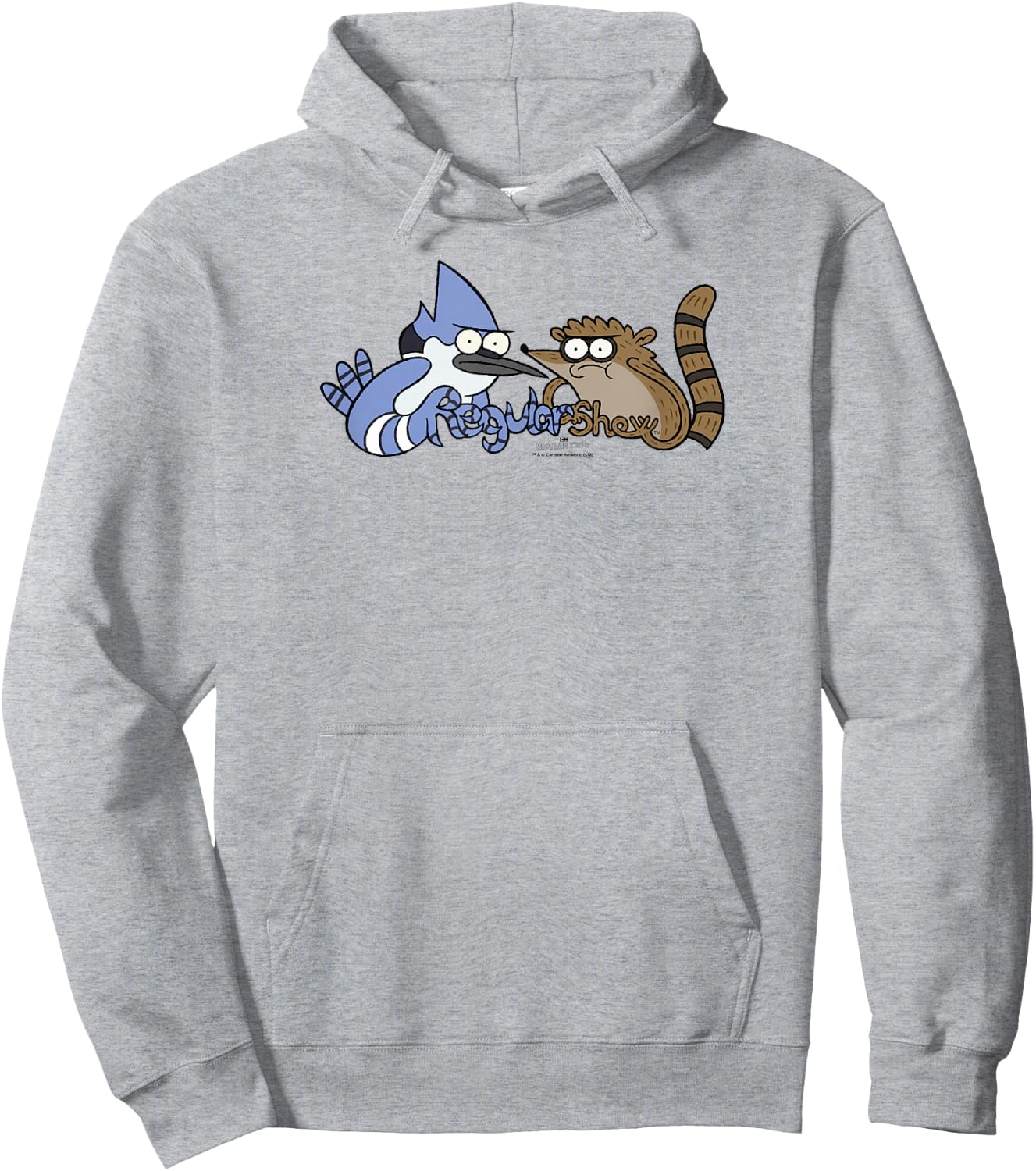Regular Show Mordecai and Rigby Tattoo Art Small Hoodie - Hoodie | Ash