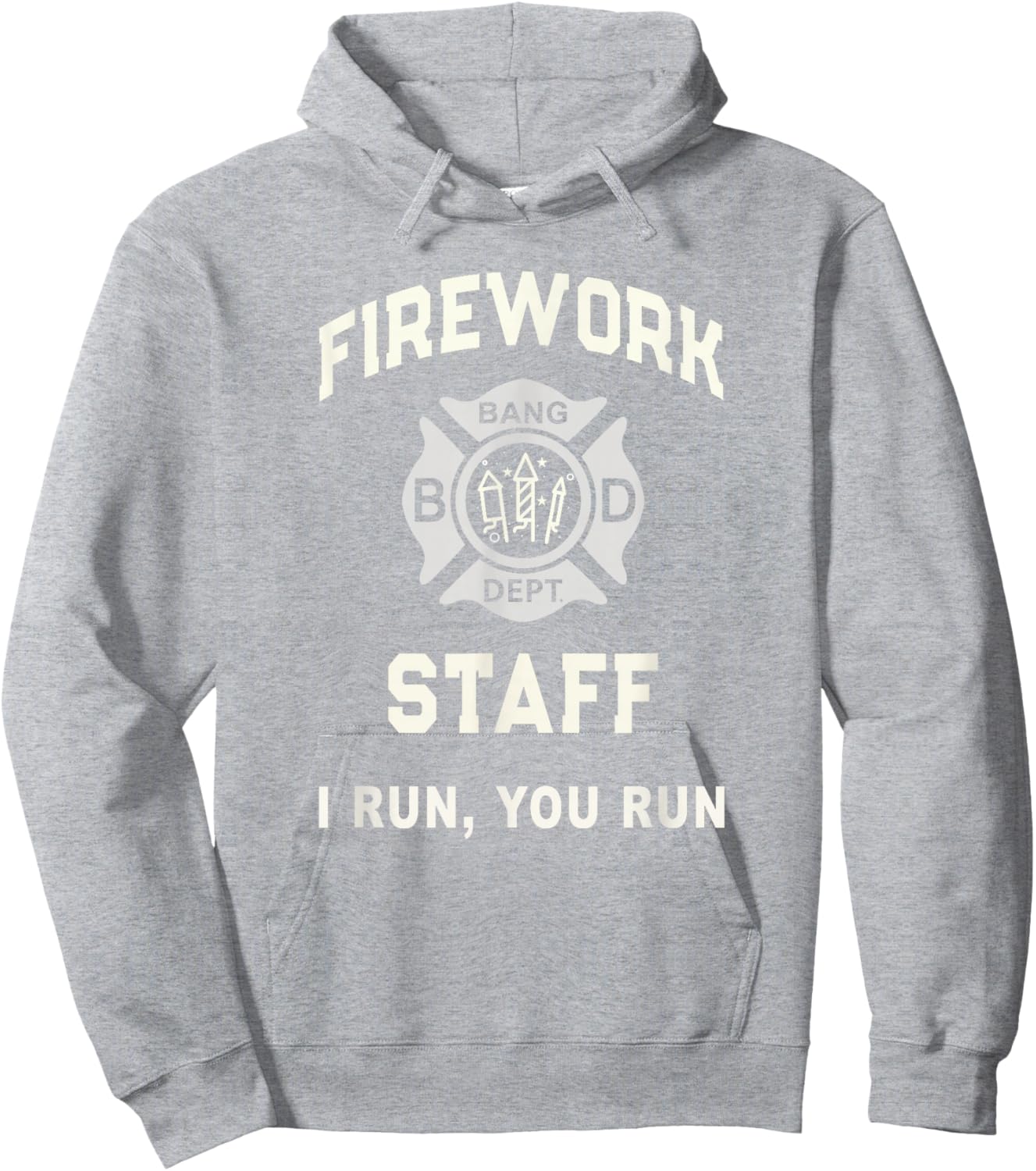 Patriotic FIREWORK STAFF Safety Director July 4th Pyro Pro Hoodie - Hoodie | Ash
