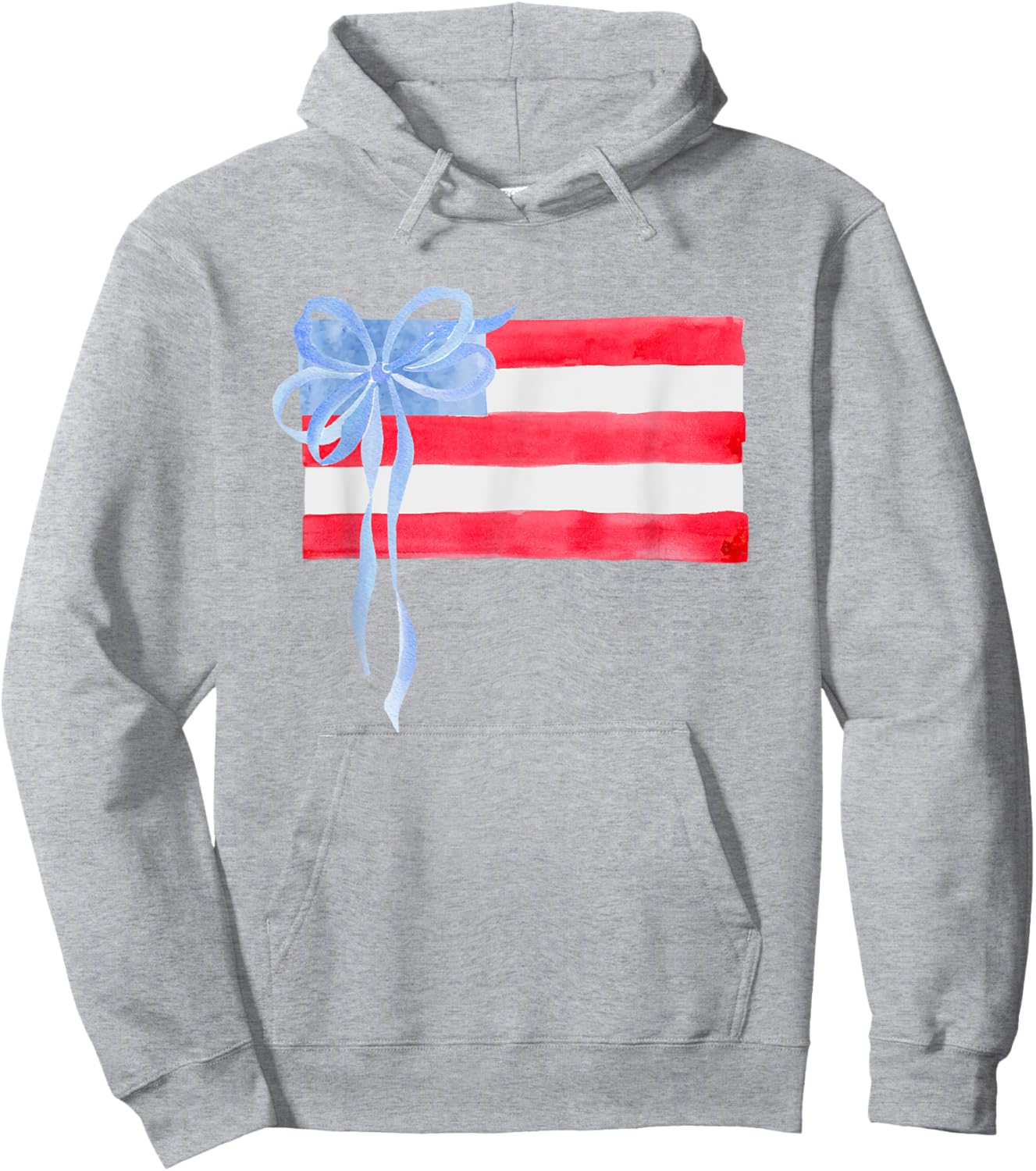 4th of July American Flag Aesthetic Women Men Hoodie - Hoodie | Ash