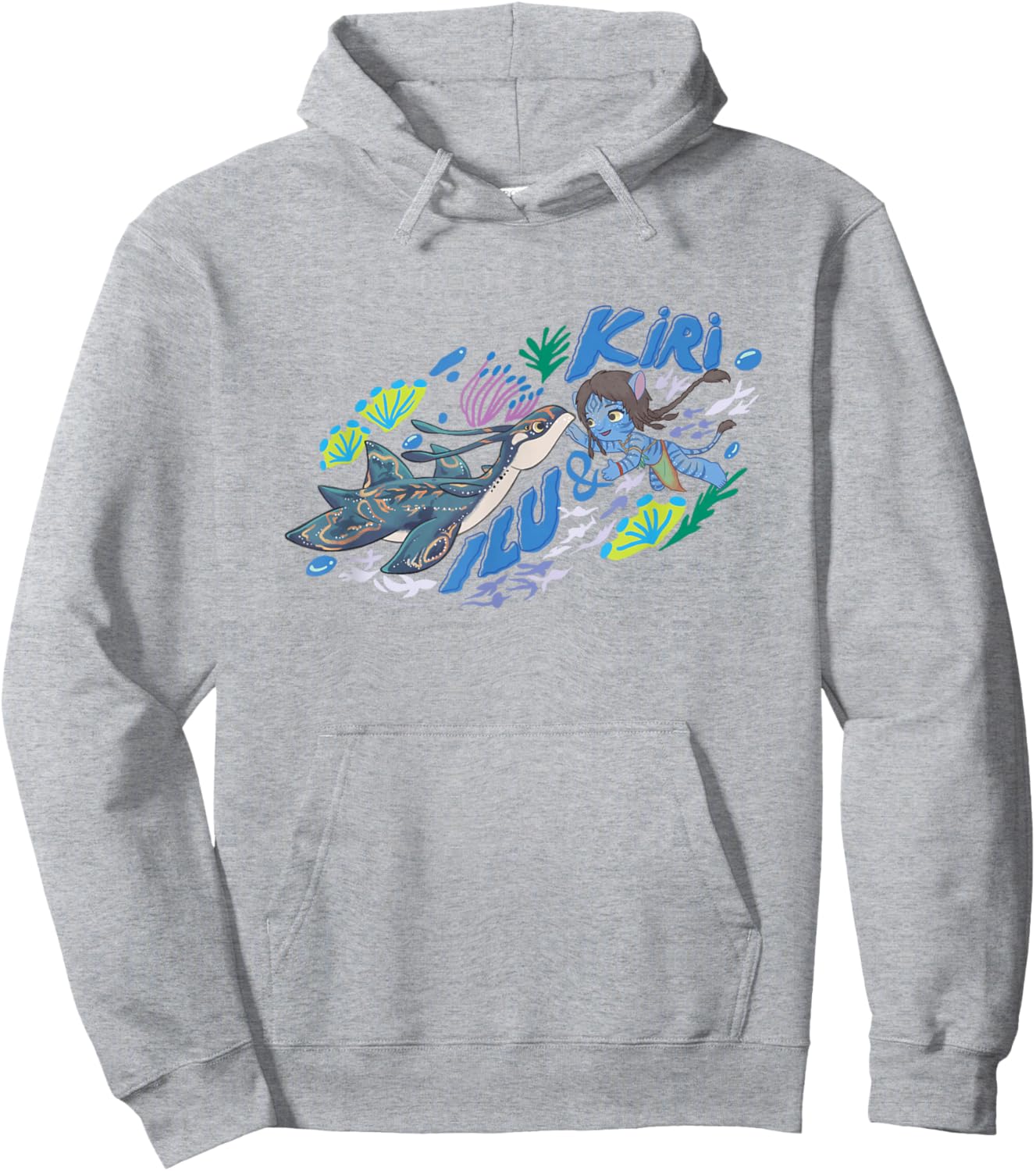 Avatar: The Way Of Water Cute Kiri & Ilu Best Friends Logo Hoodie - Hoodie | Ash